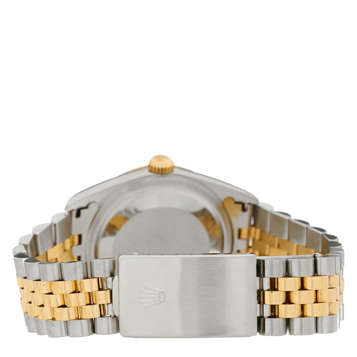 Stainless Steel 18K Yellow Gold Diamond 36mm Oyster Perpetual Datejust Watch Black 16233