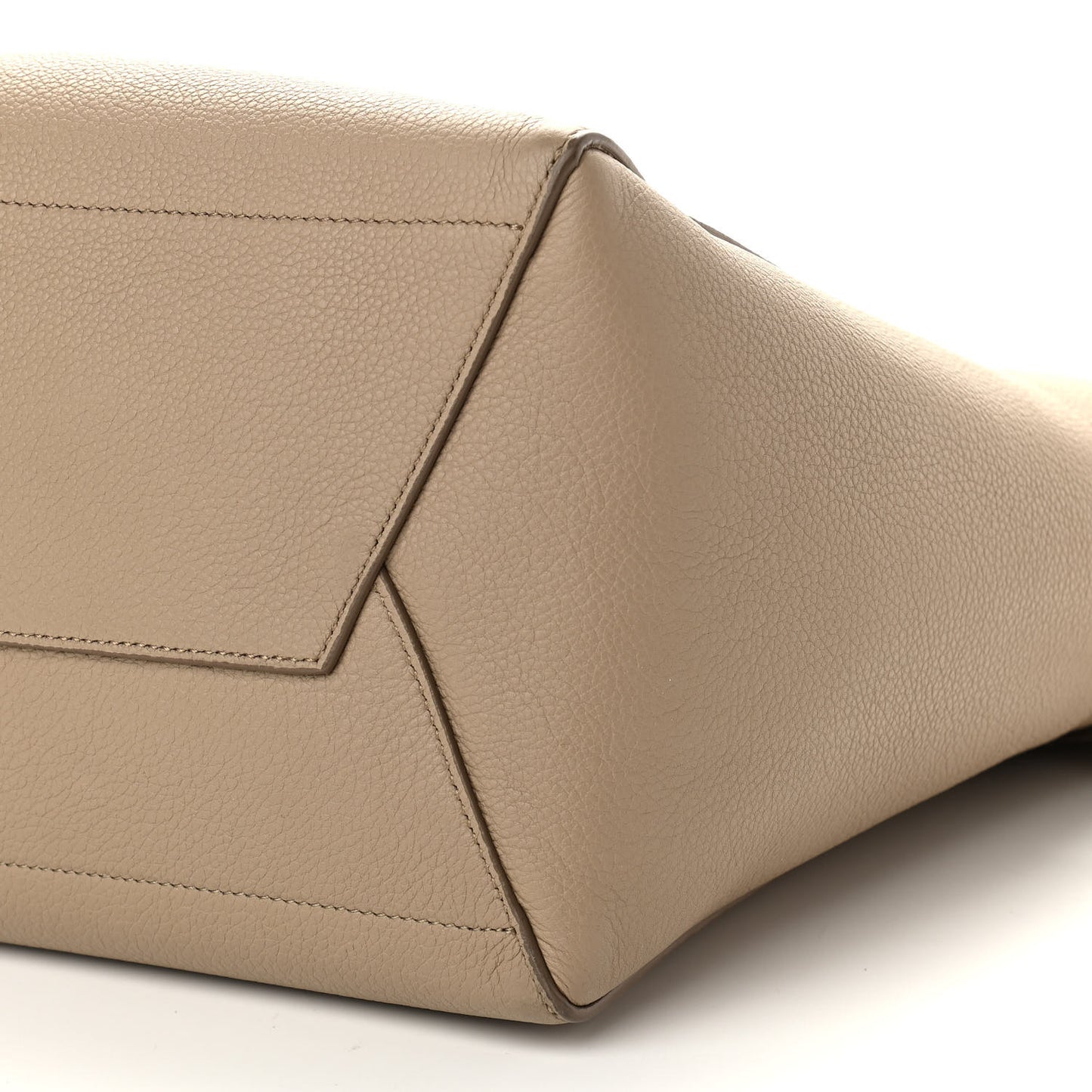 Soft Grained Calfskin Sangle Bucket Bag Dune