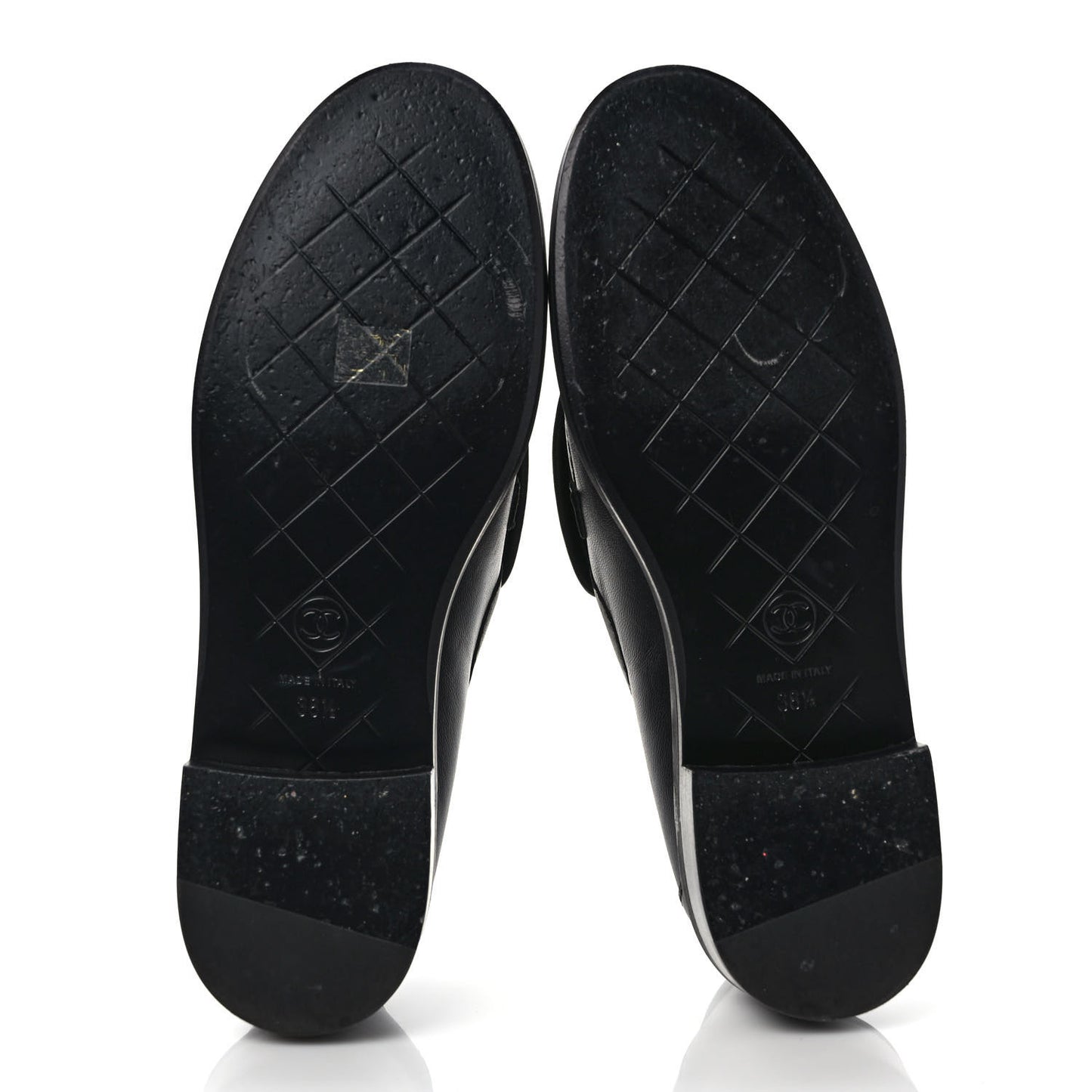 Lambskin Quilted CC Turnlock Loafers 38.5 Black