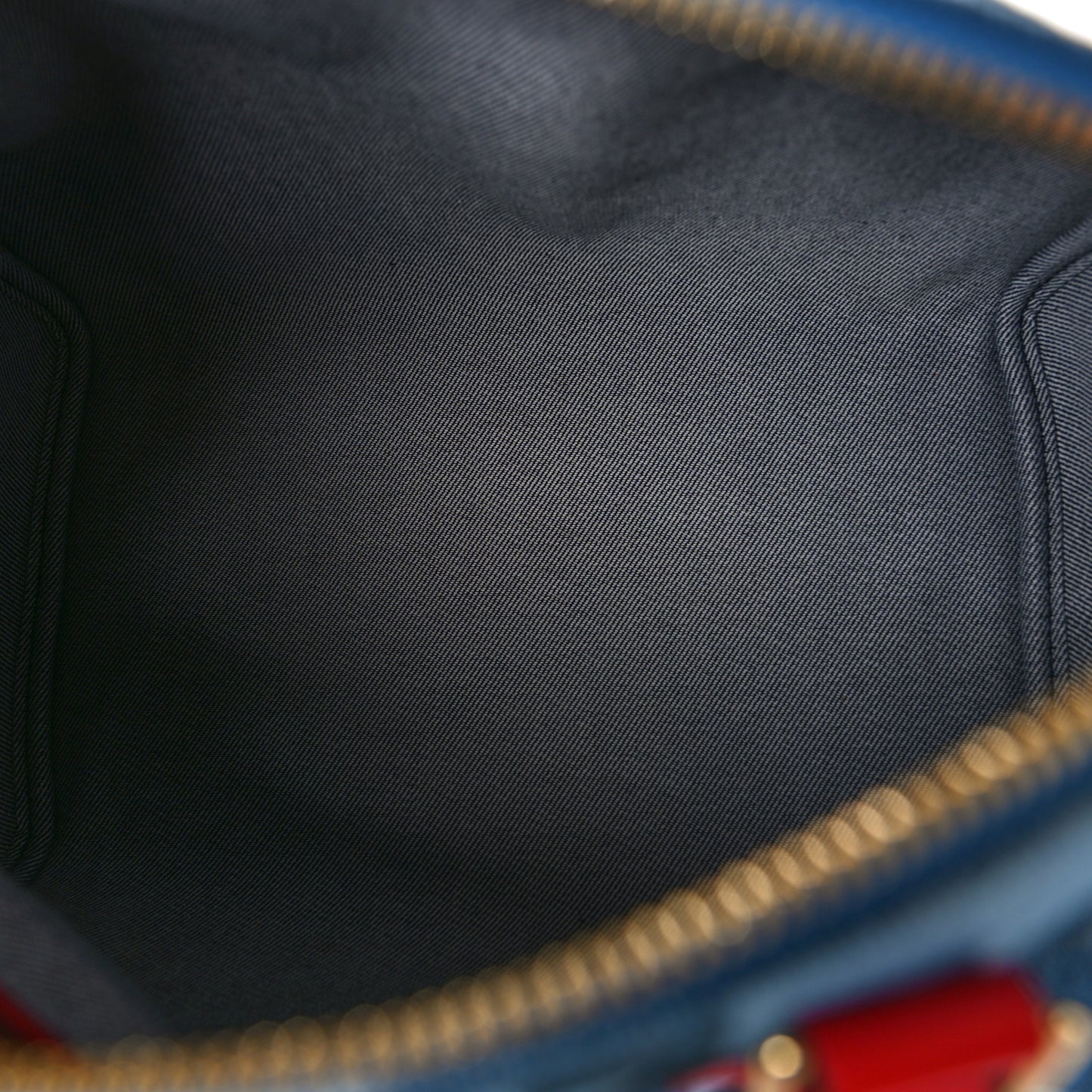 Denim Damier Monogram Patchwork Speedy Bandouliere 30 Blue Rouge