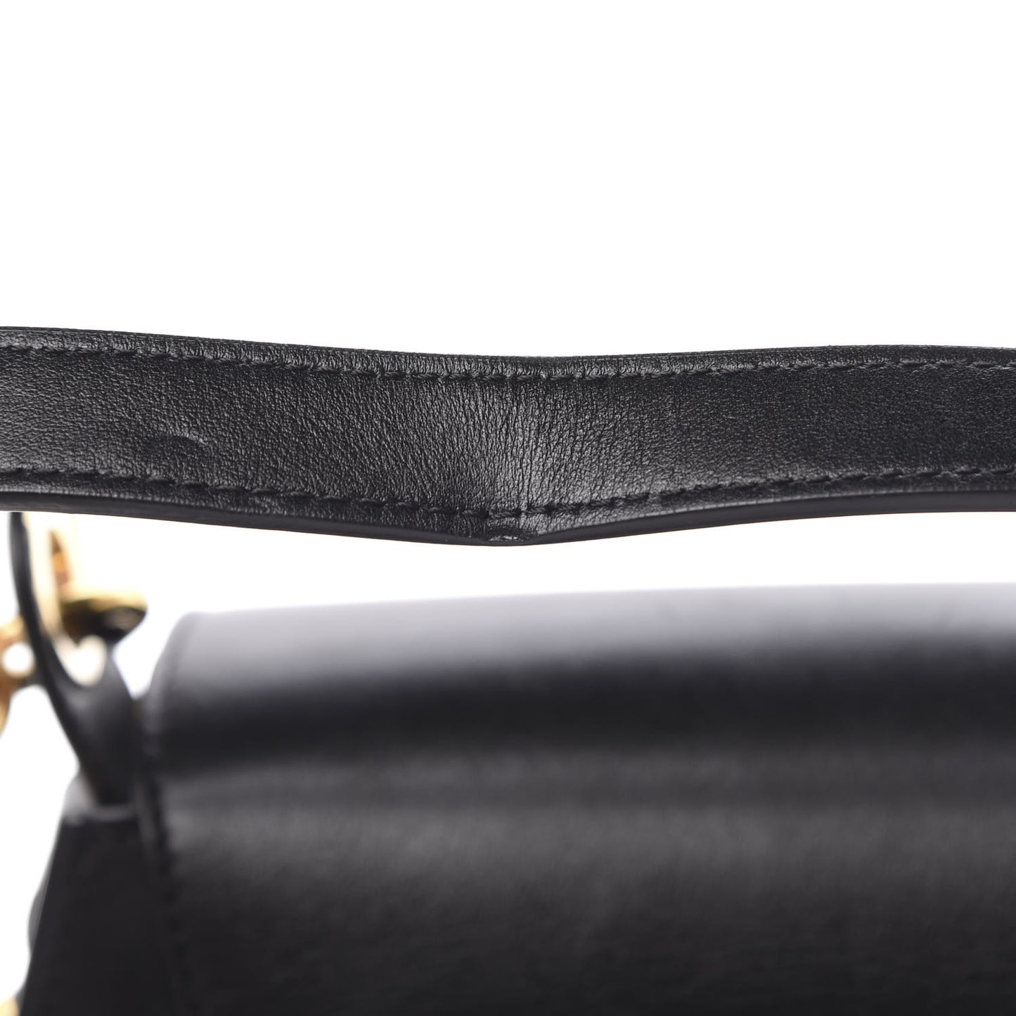 Grained Calfskin Large Tess Bag Black