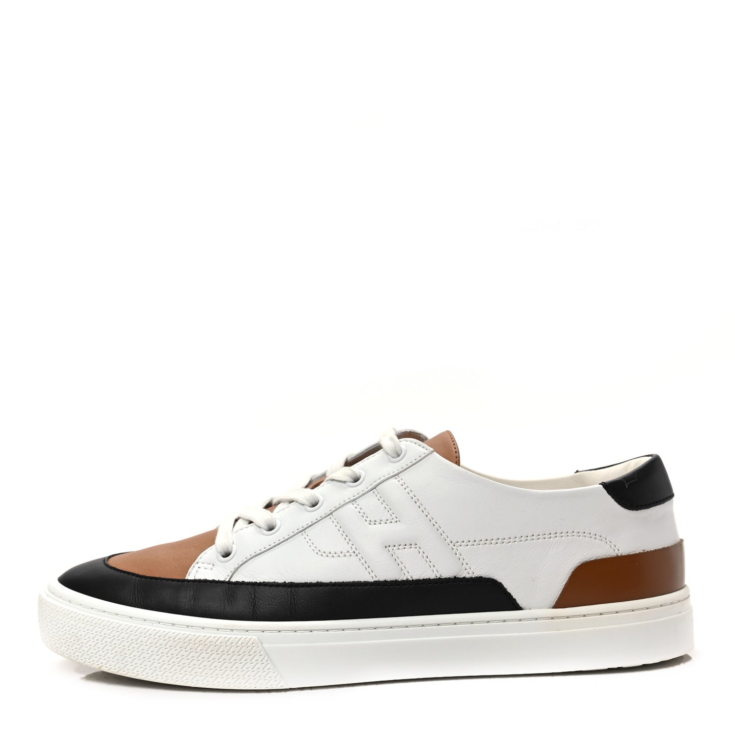 Calfskin Deep Sneakers 42 White Naturel Black