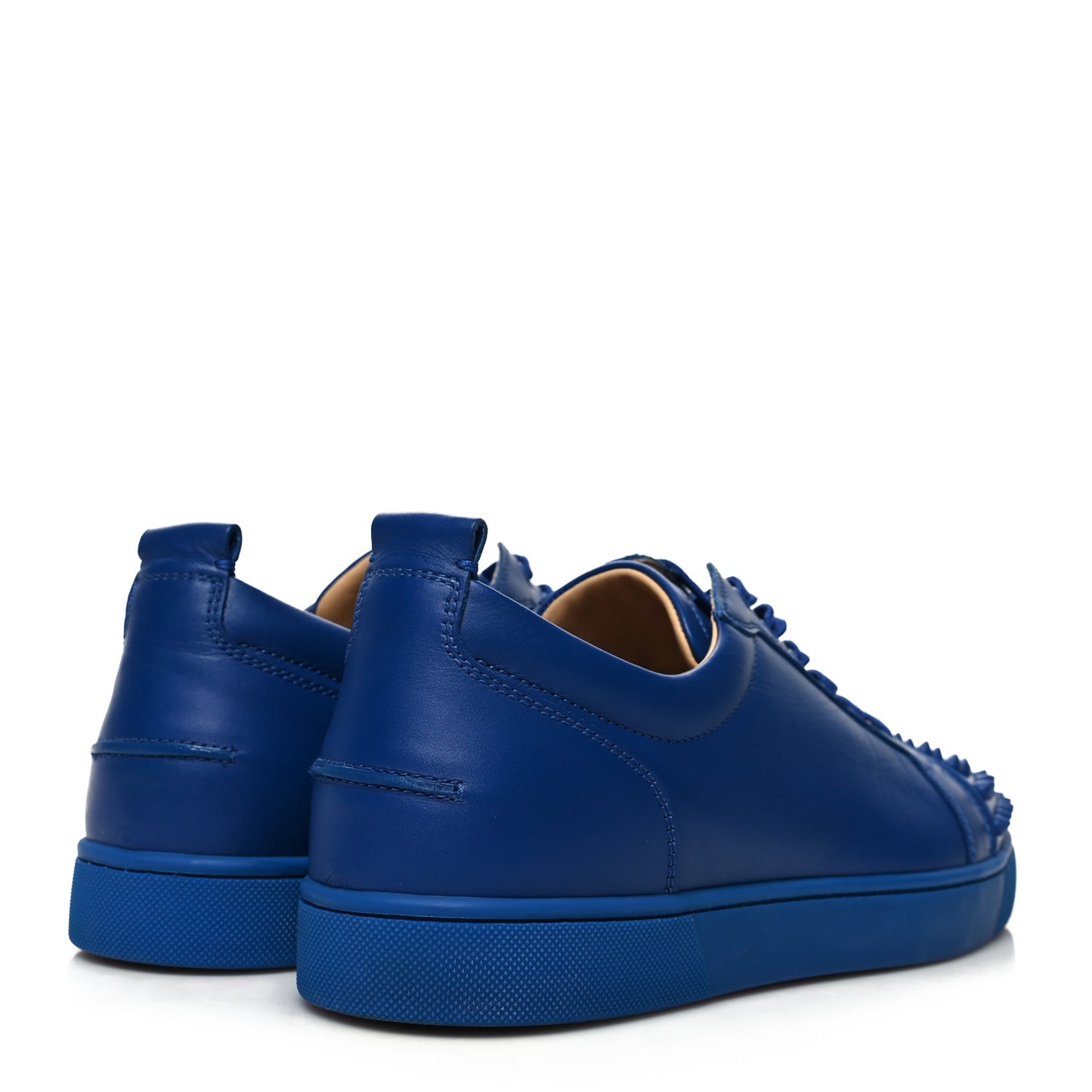 Calfskin Mens Louis Junior Spikes Flat Sneakers 43.5 Neptune