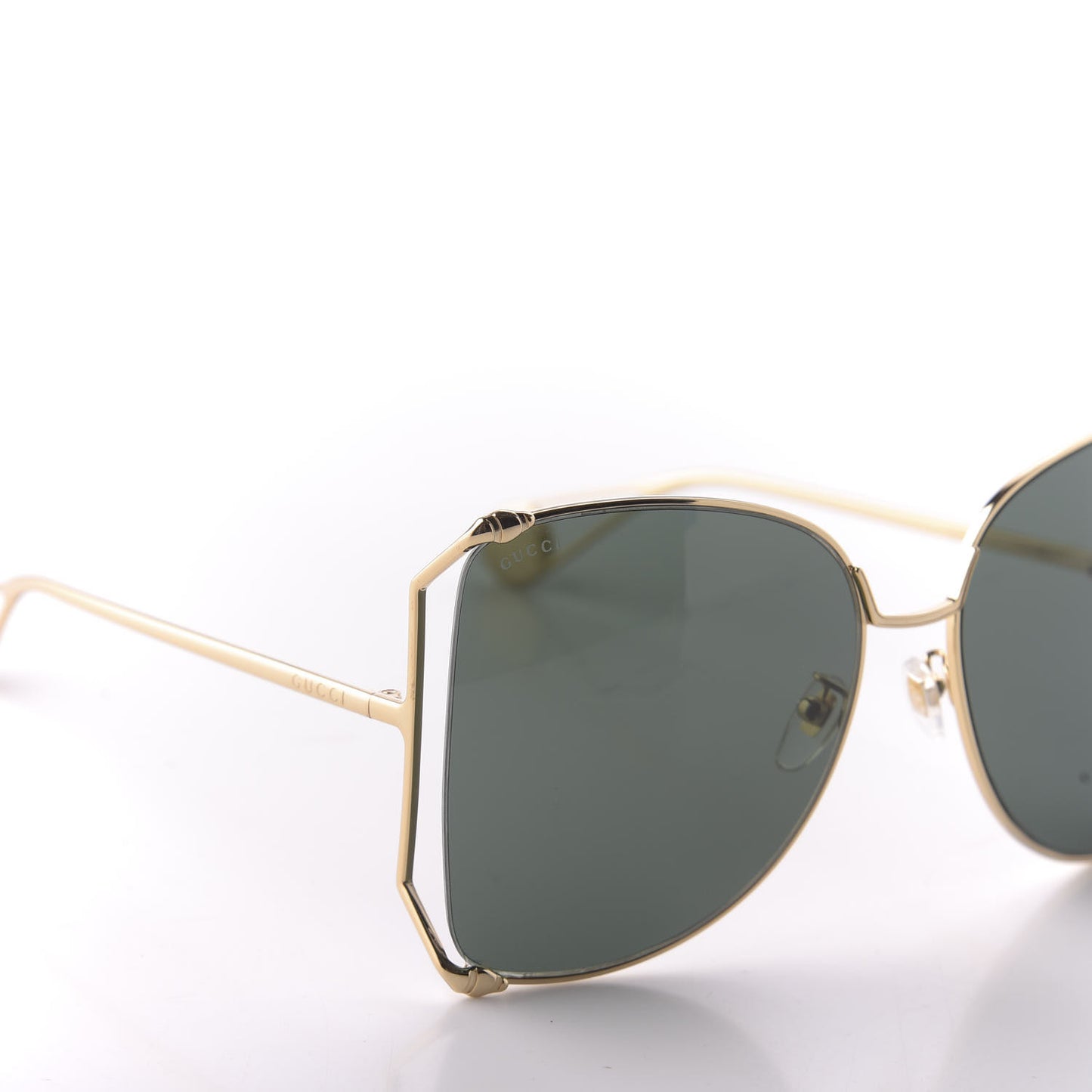 Oversized Round Sunglasses GG0252S Gold