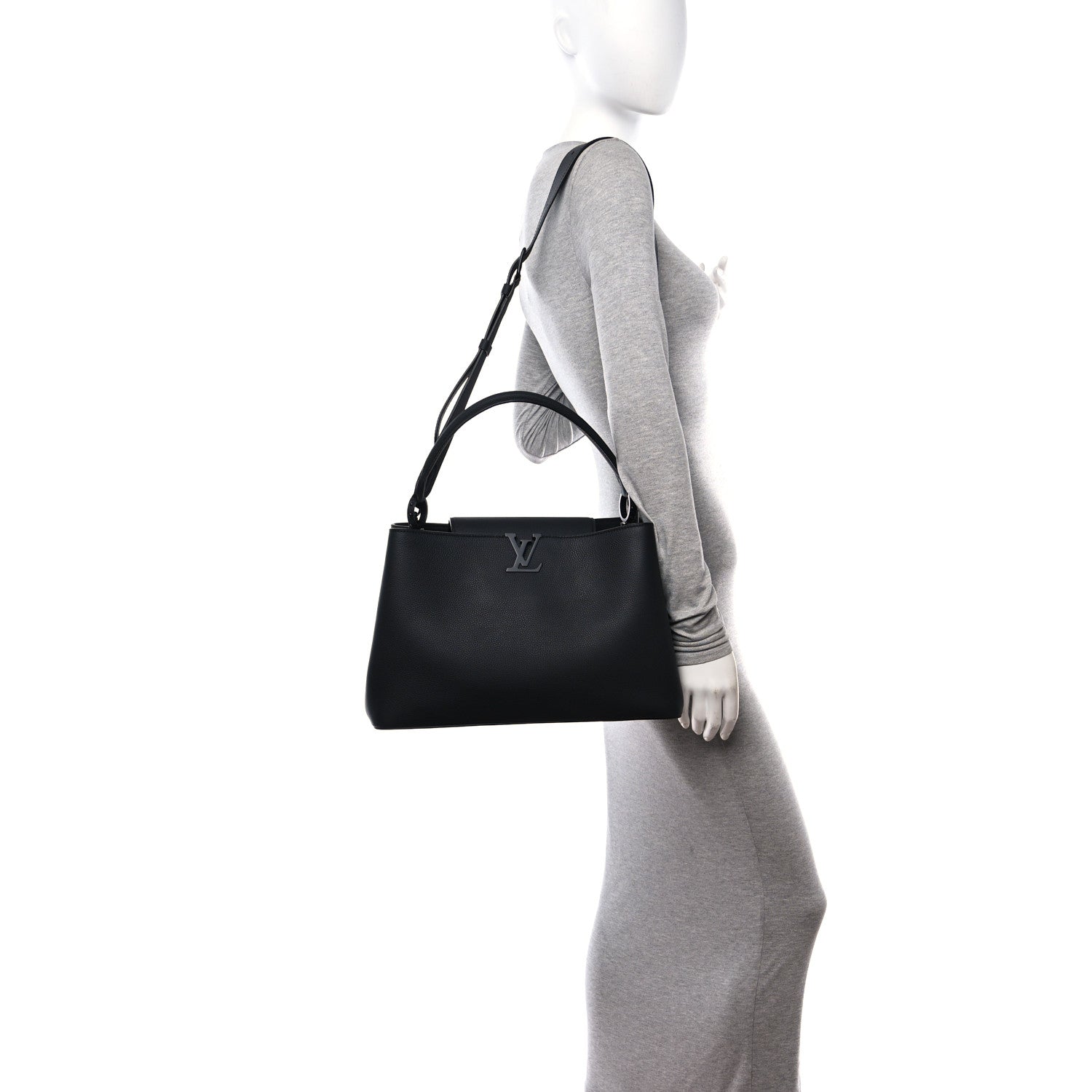 Louis Vuitton Taurillon Capucines GM Souple Matte Black 2 of 10