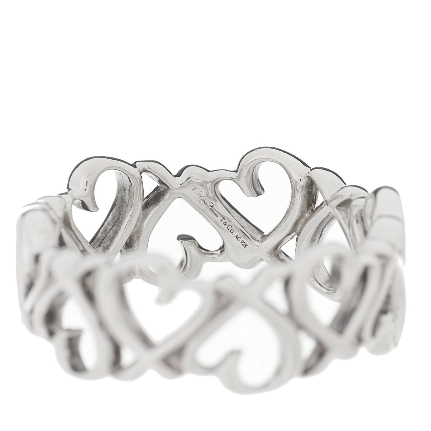 Sterling Silver Paloma Picasso Loving Heart Band Ring 49 5