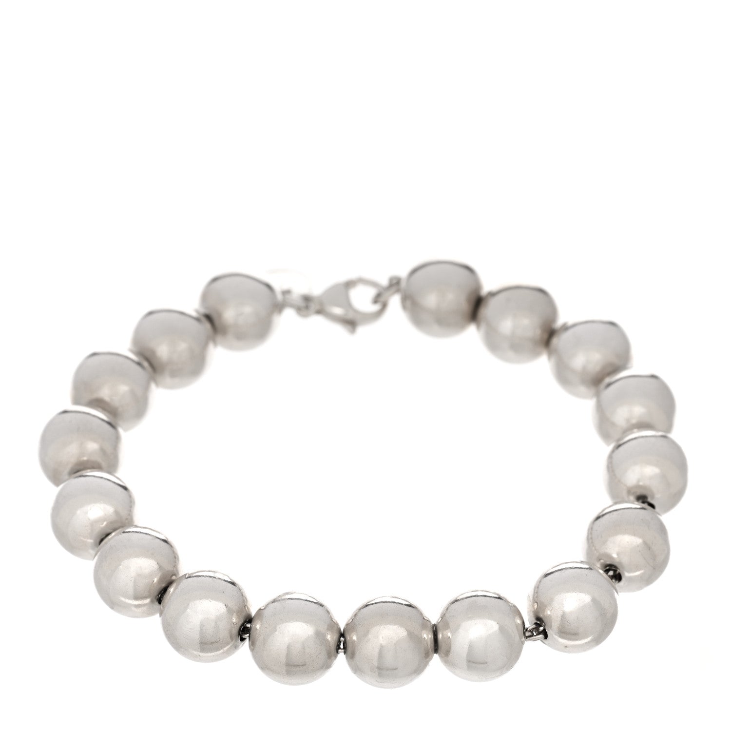 Tiffany Sterling Silver 10mm HardWear Ball Bracelet 1 of 3