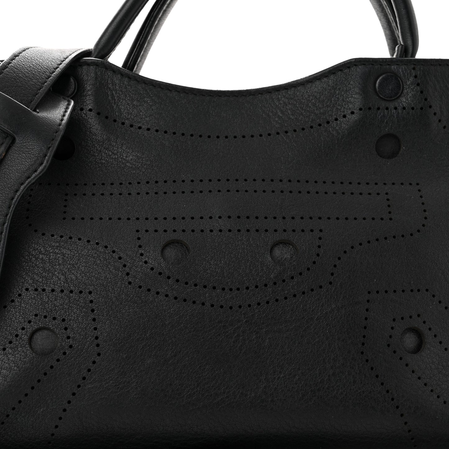 Veau Soyeux Perforated Blackout Hardware Nano City Gris Fossile
