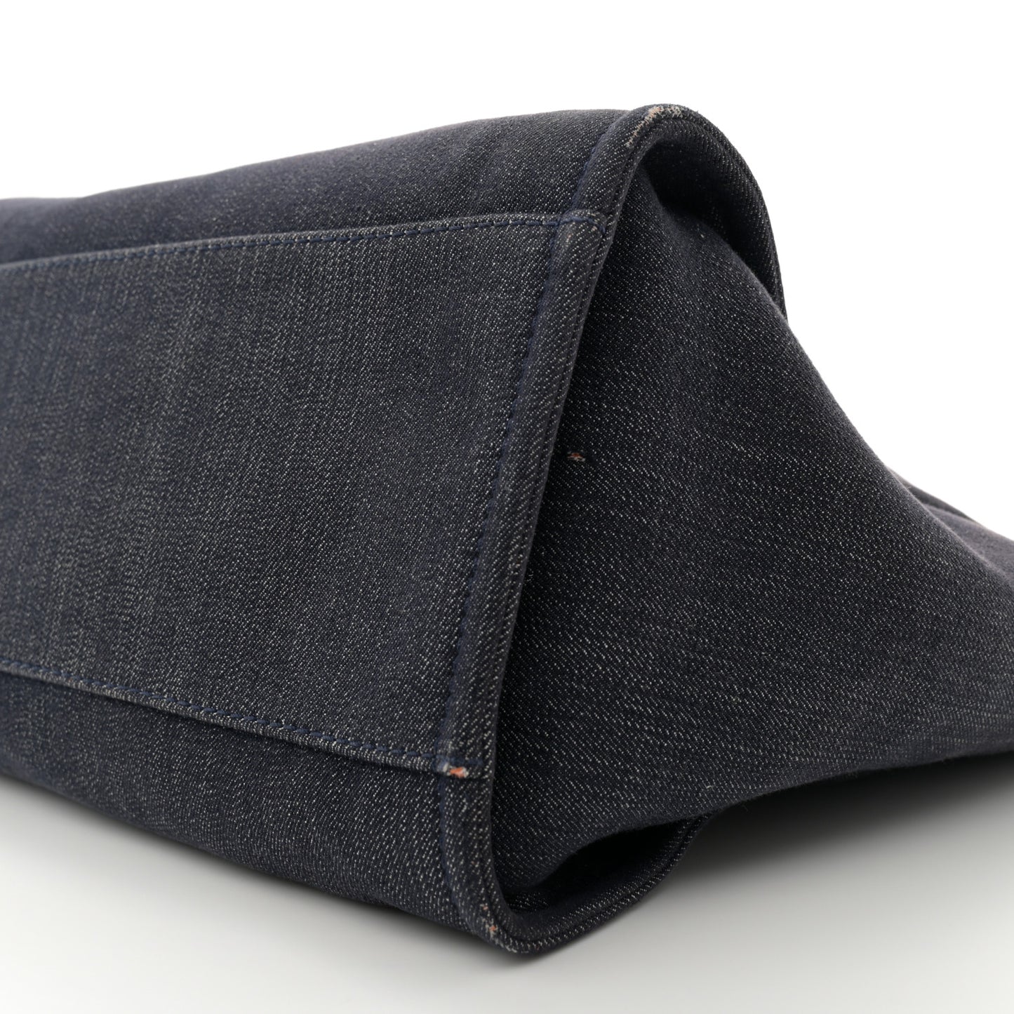 Denim Medium Deauville Tote Blue Orange