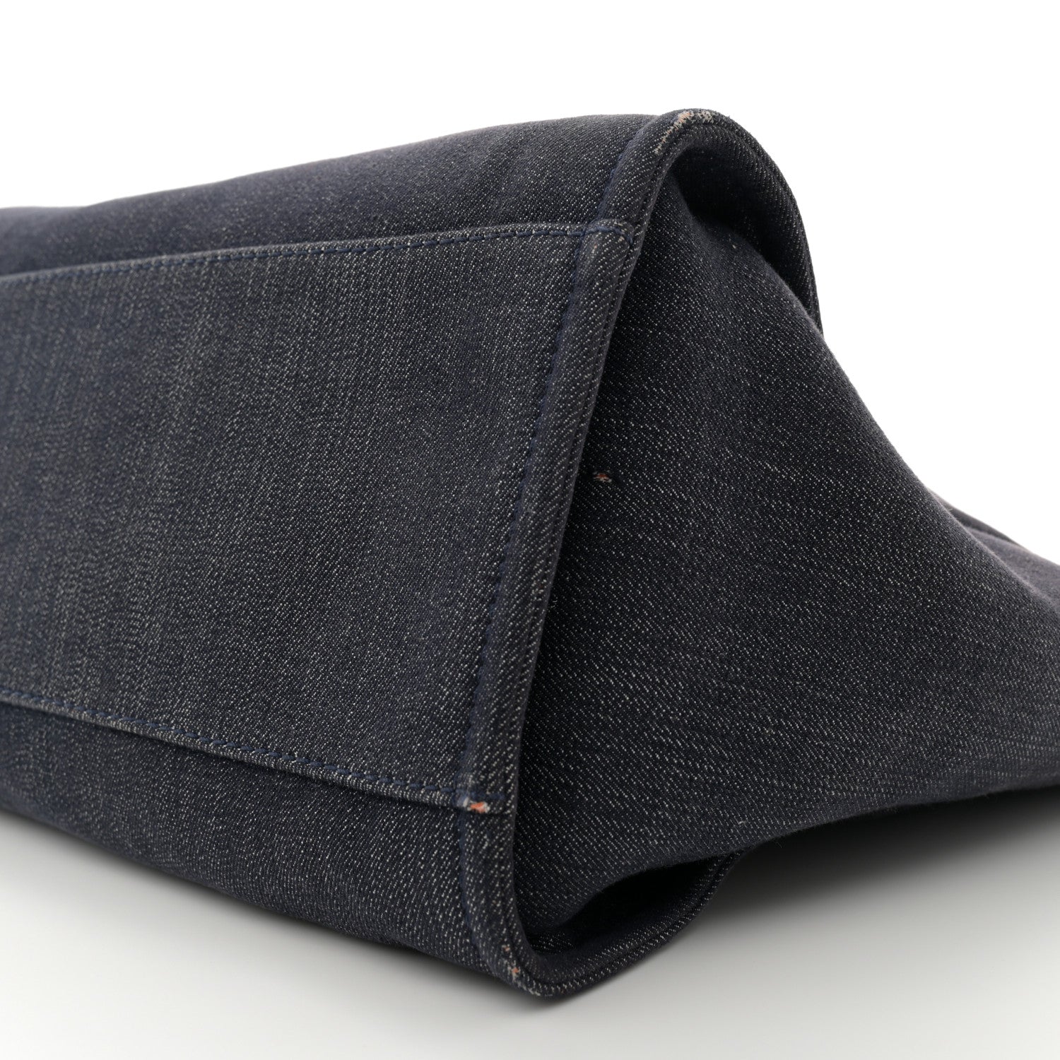 Chanel Denim Medium Deauville Tote Blue Orange 10 of 13