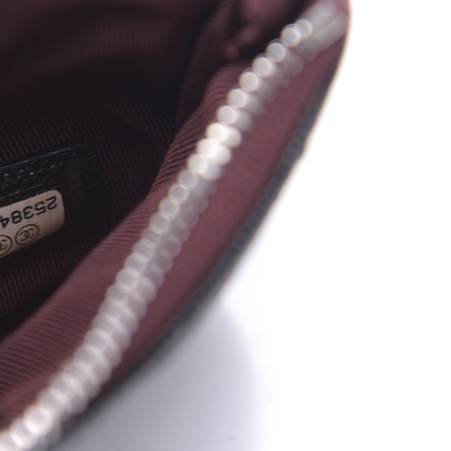 Chanel Caviar Chevron Quilted Small Cosmetic Case Black 7 of 8