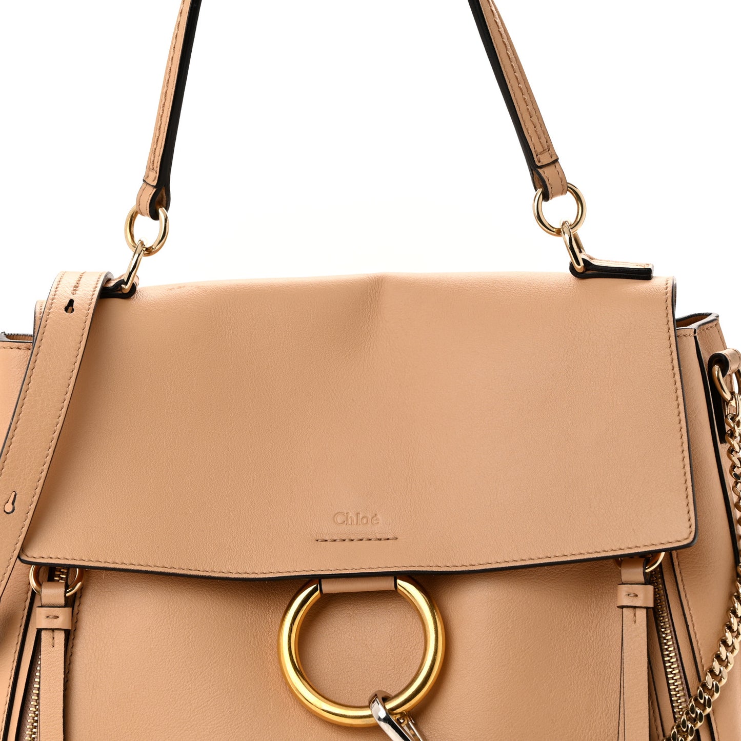 Calfskin Medium Faye Day Shoulder Bag Blush Nude