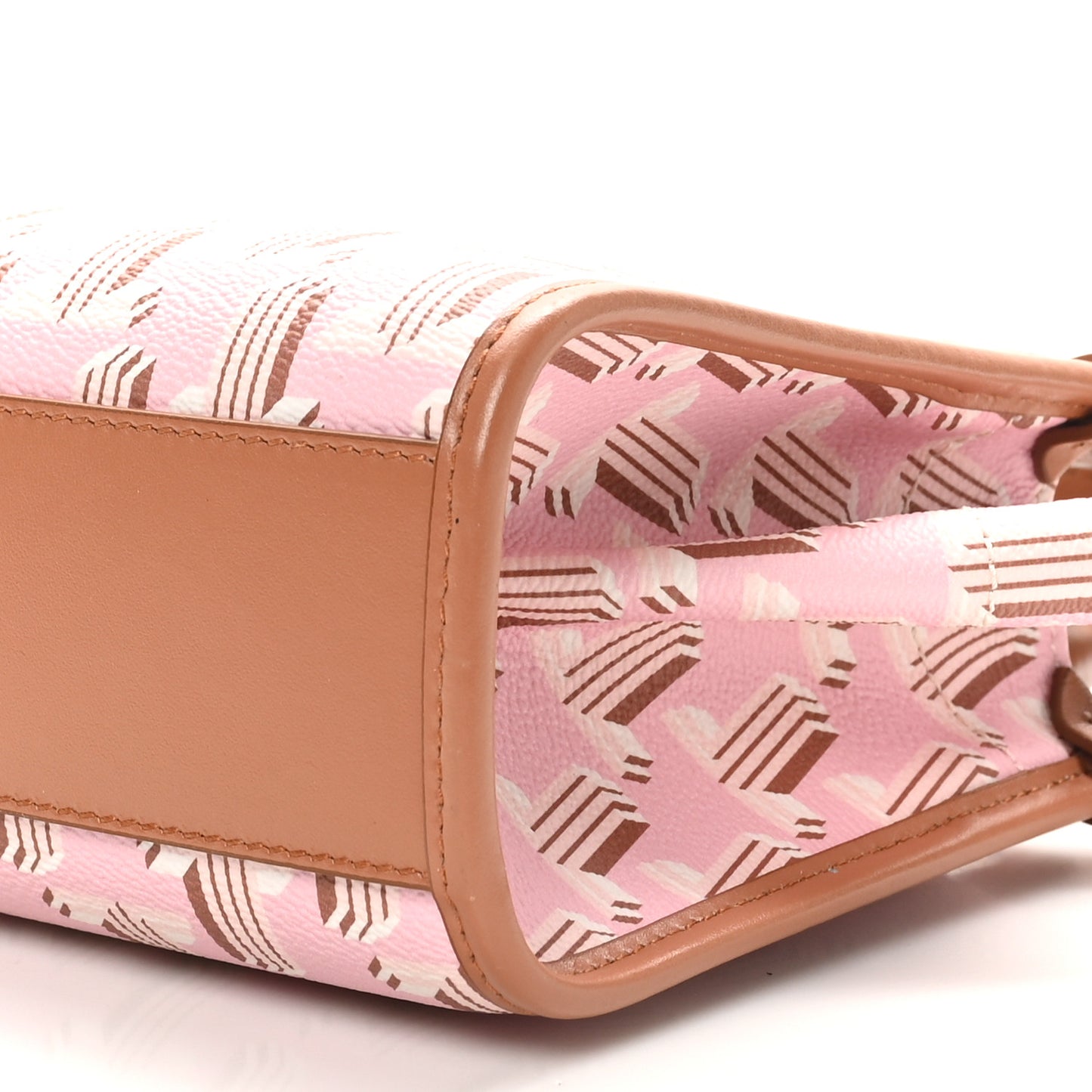 Calfskin Canvas 3D JL Printed Nano In & Out Tote Pink