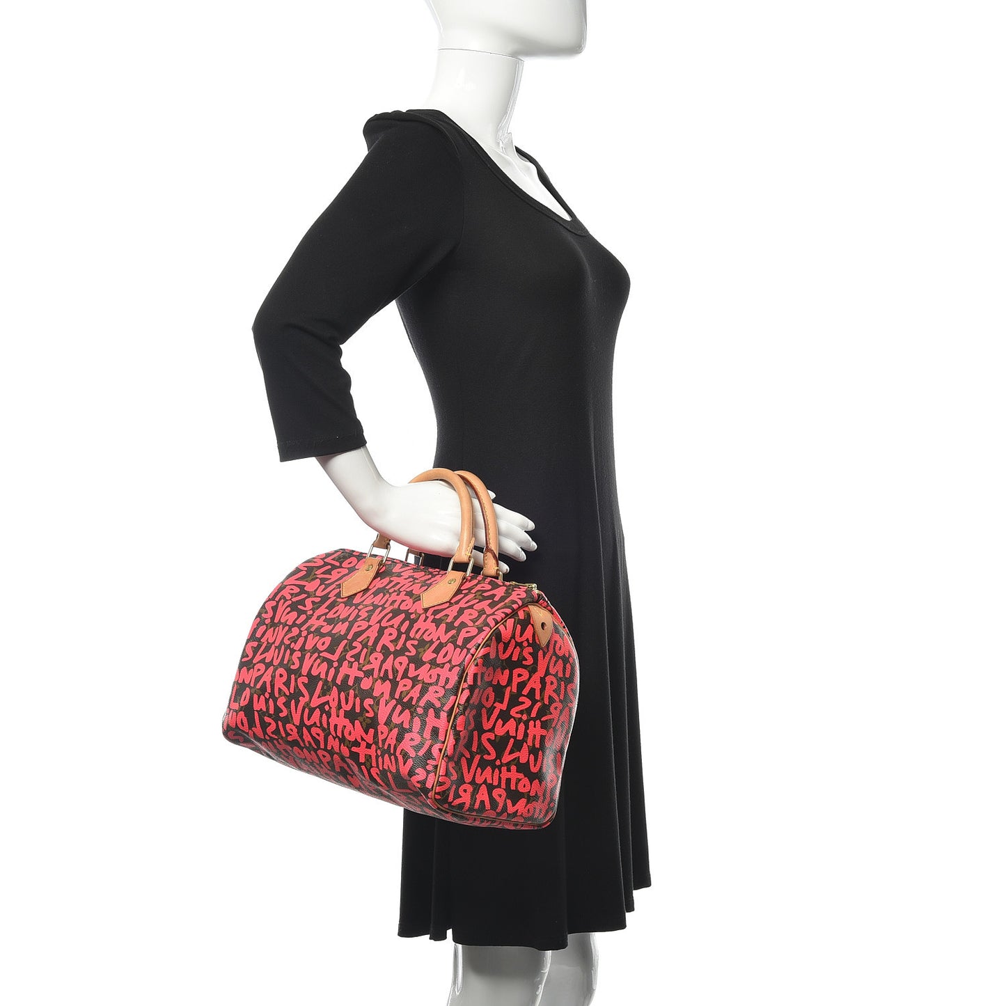 Monogram Graffiti Speedy 30 Fuchsia