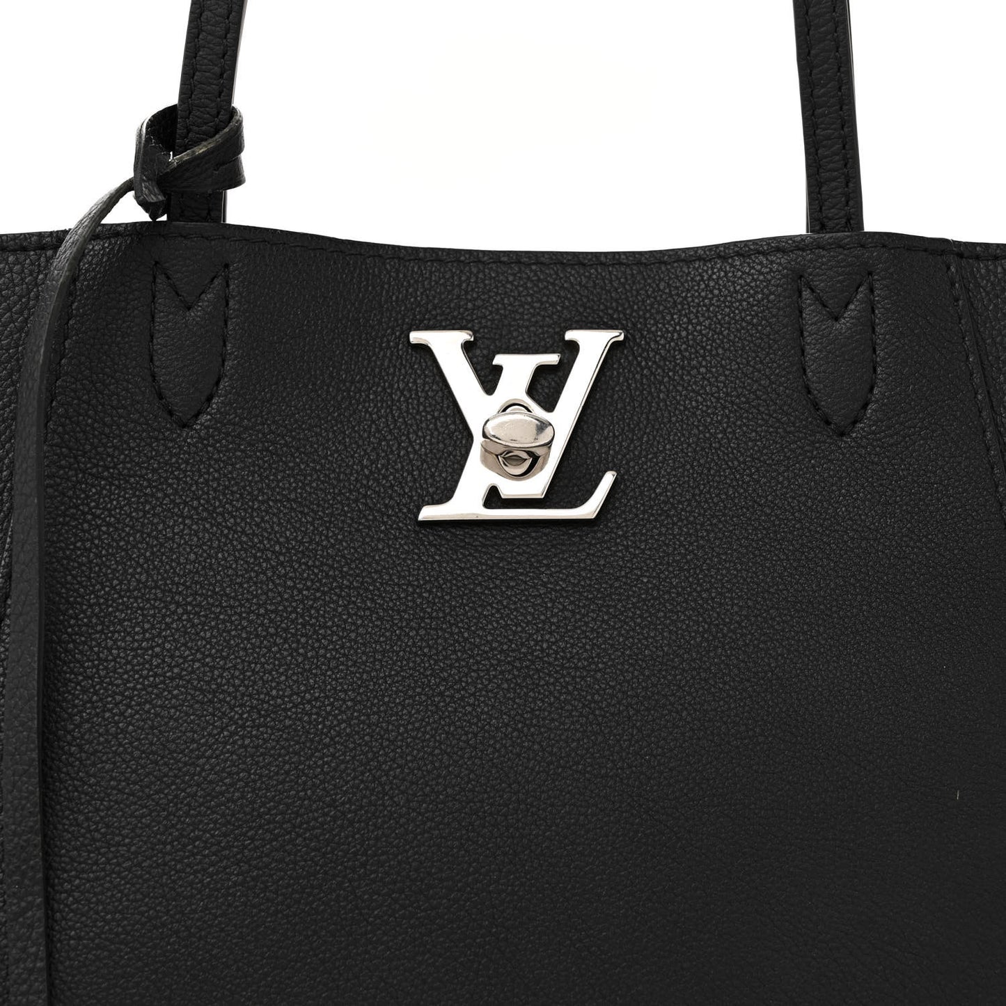 Calfskin Lockme Cabas Black