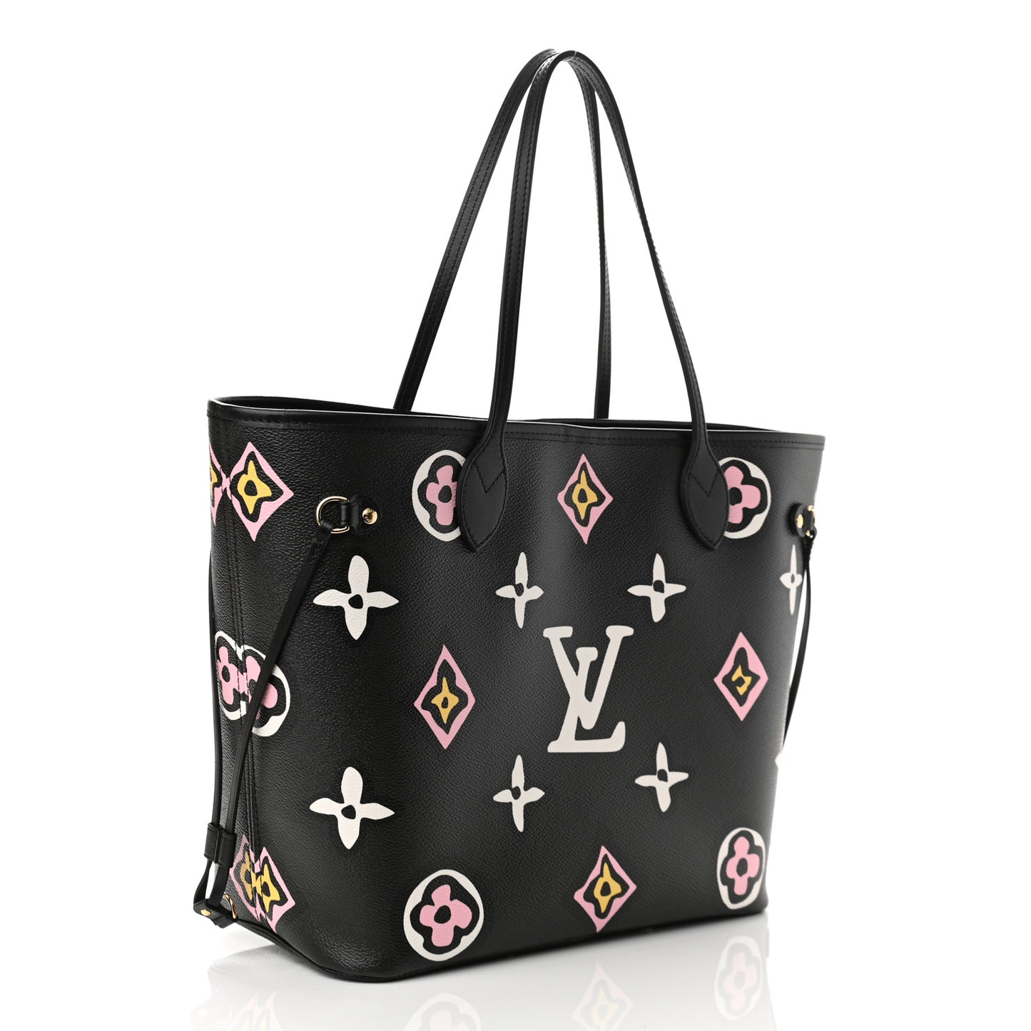 Monogram Giant Wild At Heart Neverfull MM Black