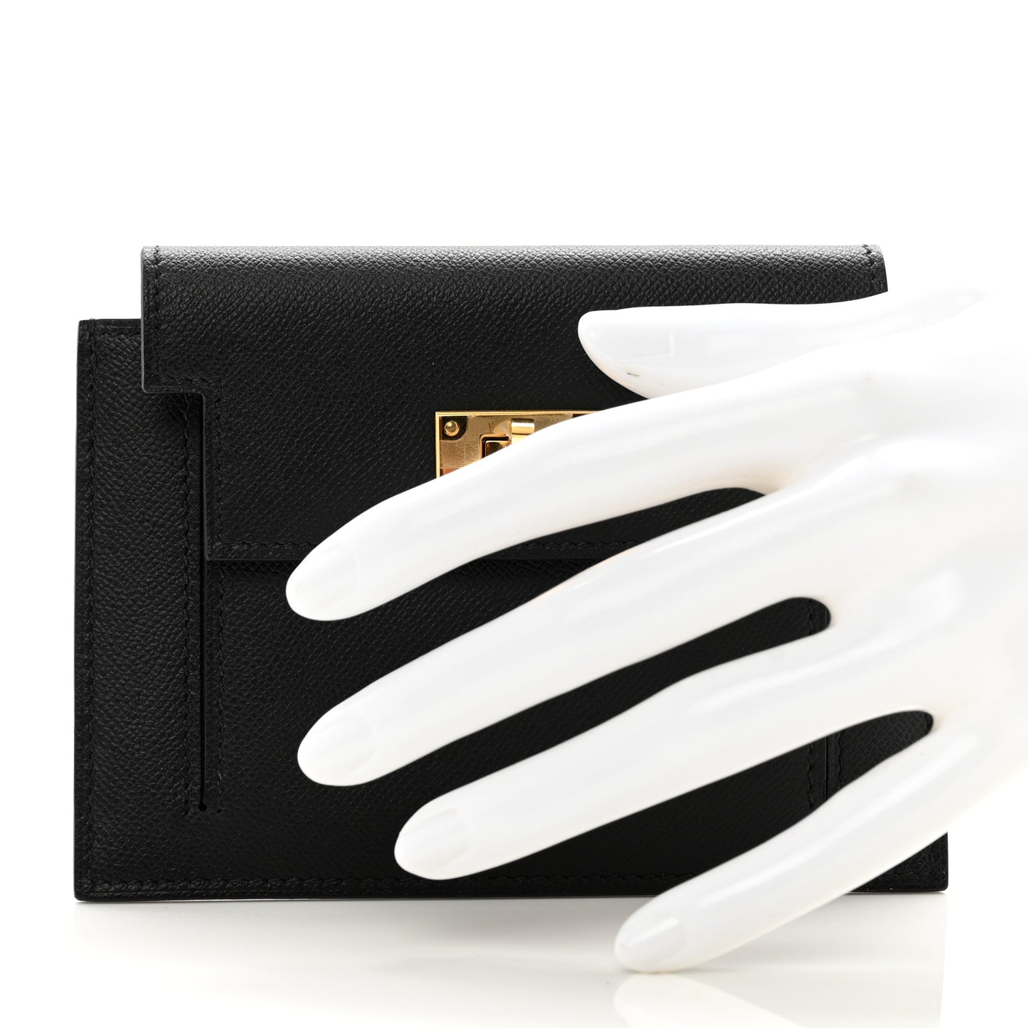 Epsom Kelly Pocket Compact Wallet Black