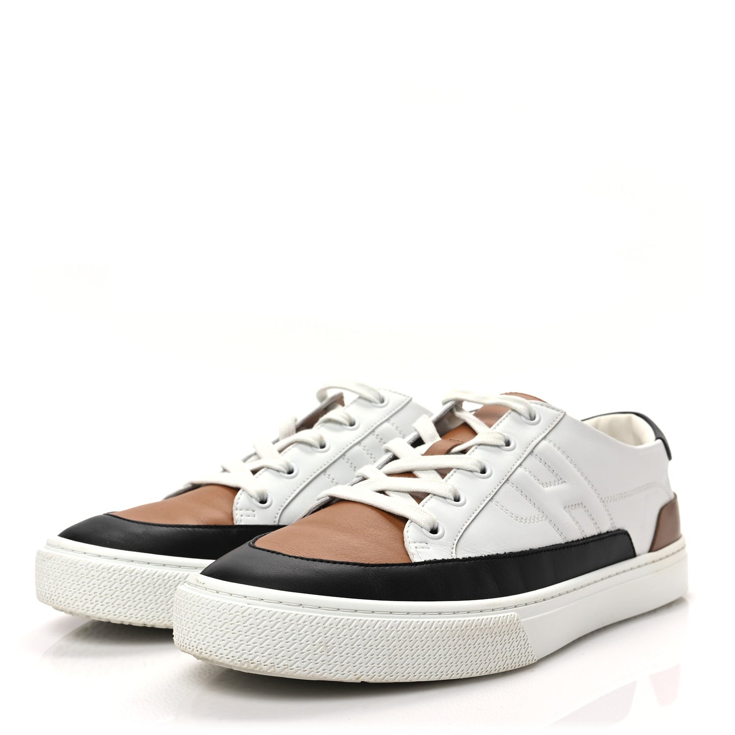 Calfskin Deep Sneakers 42 White Naturel Black