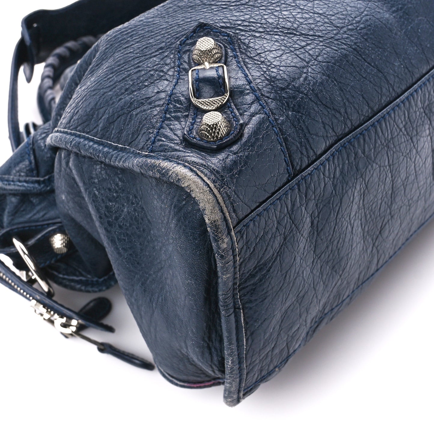 Agneau Giant 12 Silver Hardware City Bleu Obscur