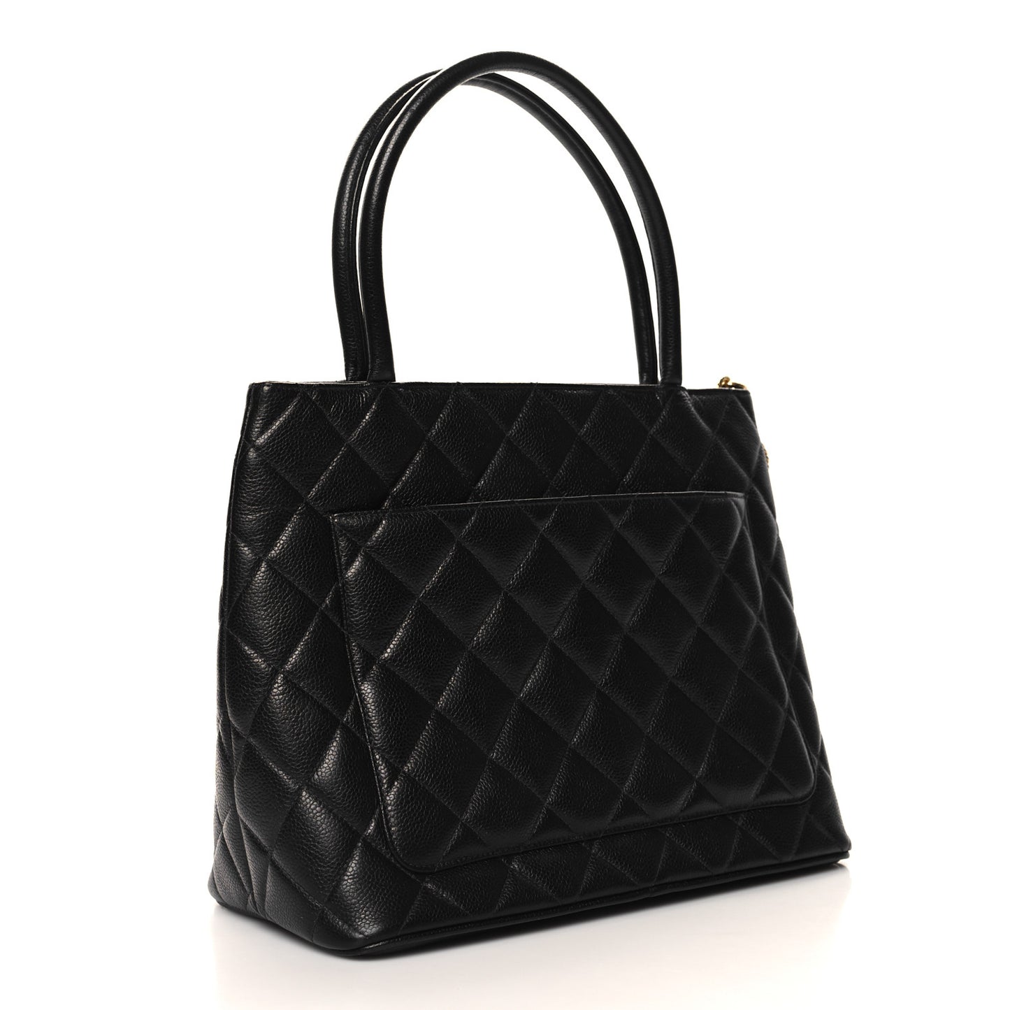 Caviar Quilted Medallion Tote Black