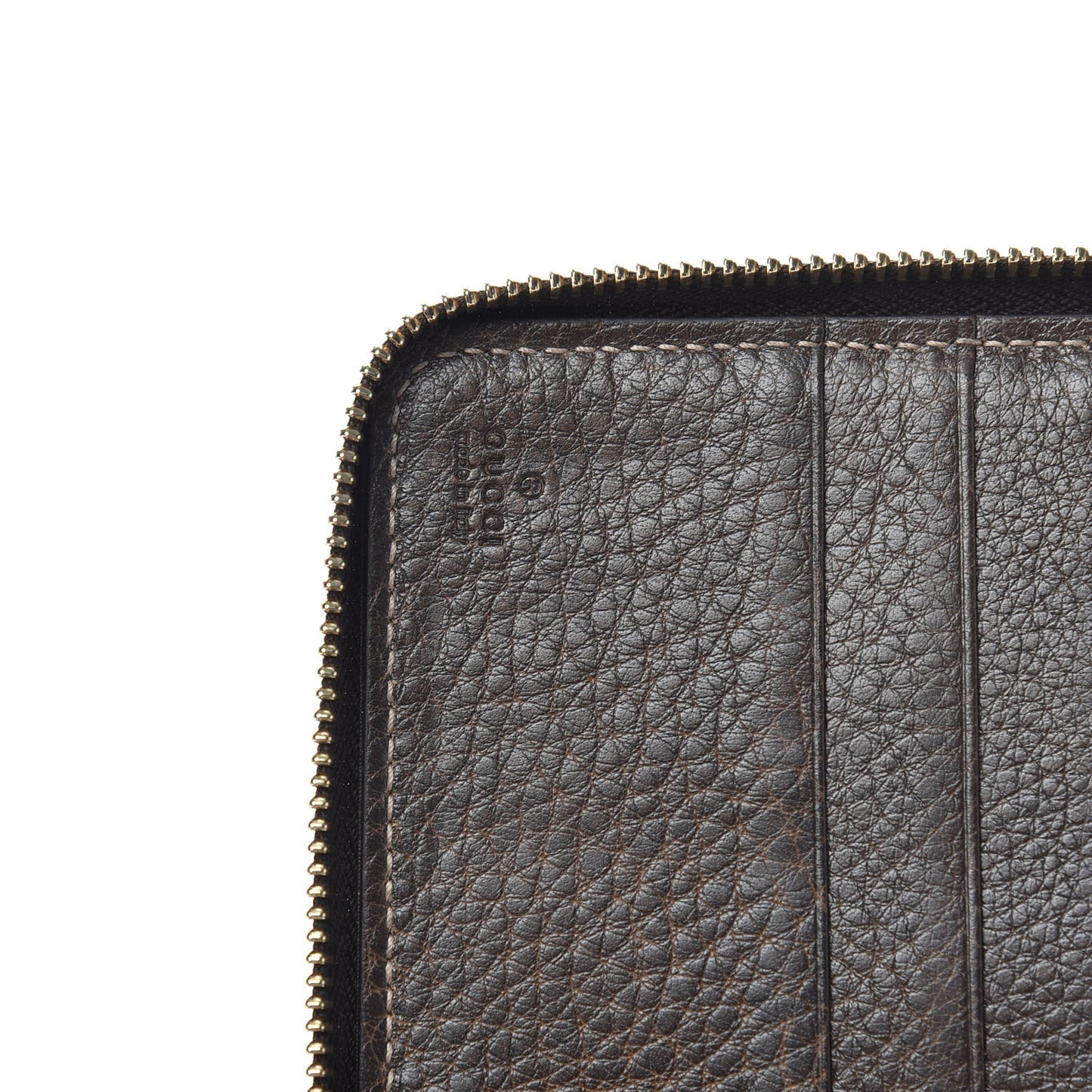 Guccissima Bamboo Tassel Zip Around Wallet Brown