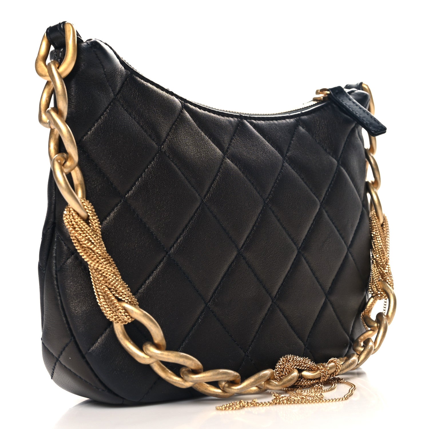 Chanel Lambskin Quilted CC Chain Hobo Black 3 of 11