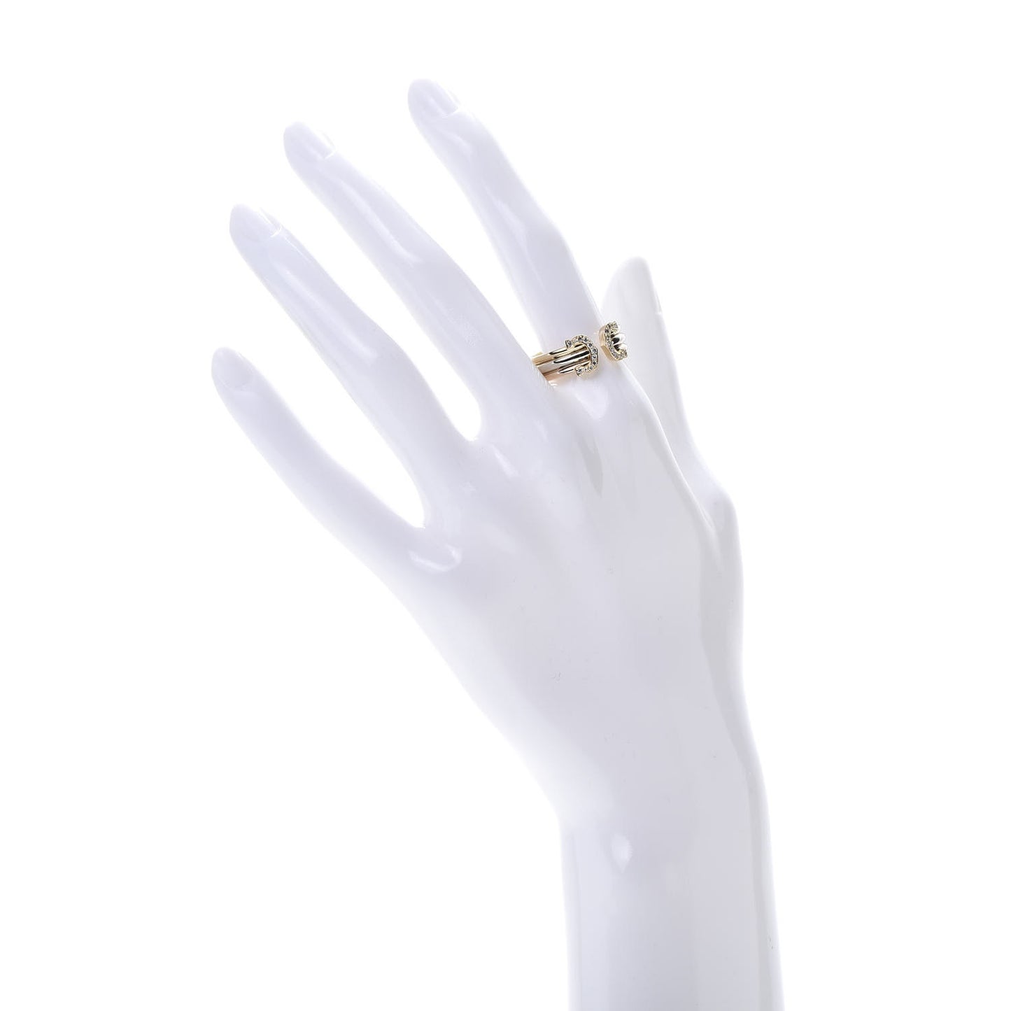 18K Pink Yellow White Gold Diamond C De Ring 54 7