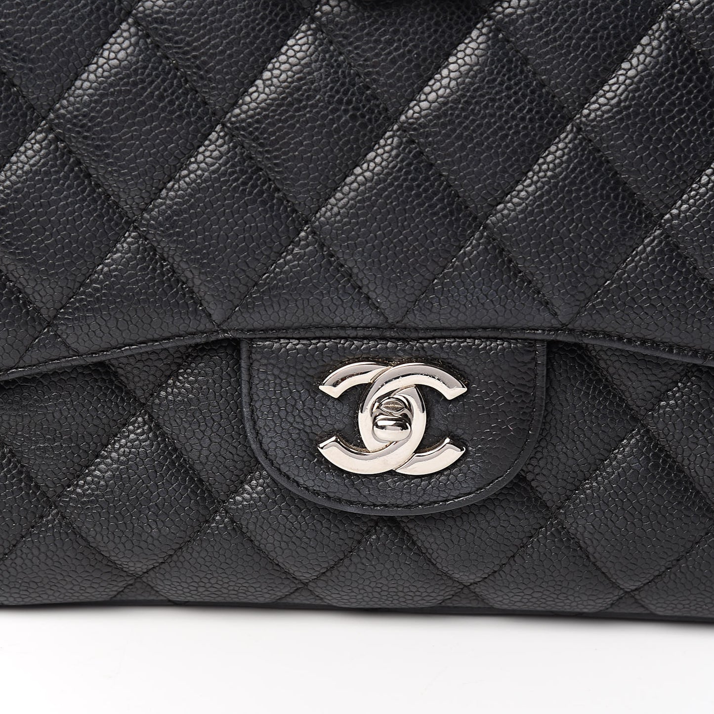 Caviar Quilted Jumbo Single Flap Black