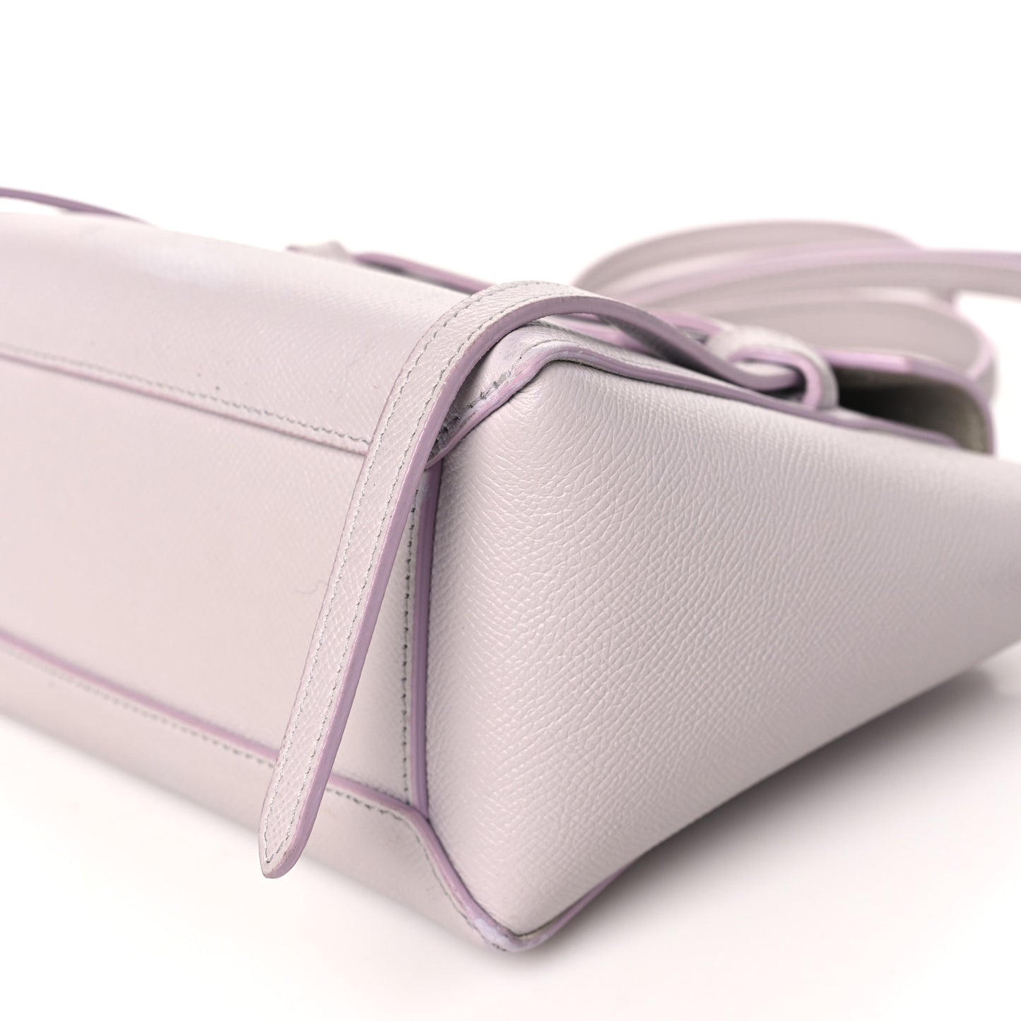 Grained Calfskin Nano Belt Bag Lavender Grey