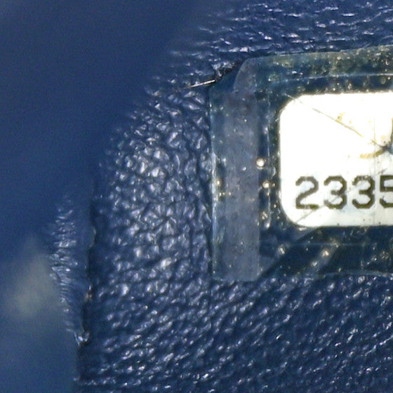 Caviar Lizard Embossed Quilted Small Coco Handle Flap Navy Blue