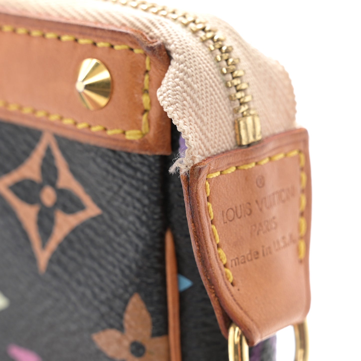 Monogram Multicolor Pochette Accessories Black