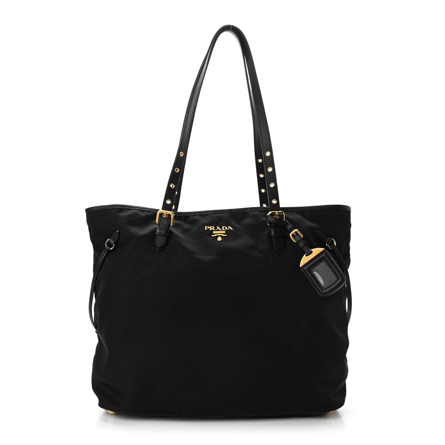 Prada Tessuto Nylon Saffiano Tote Black 1 of 8