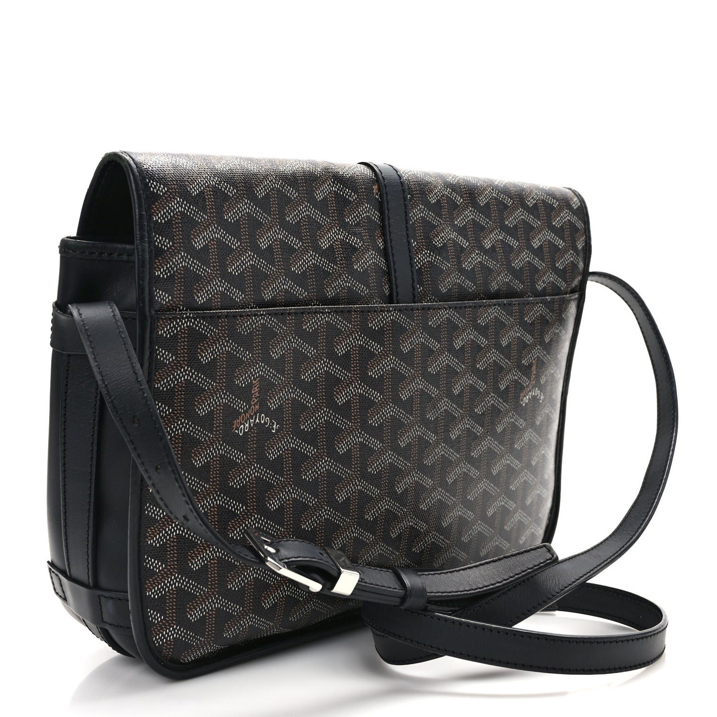 Goyardine Belvedere II MM Messenger Bag Black
