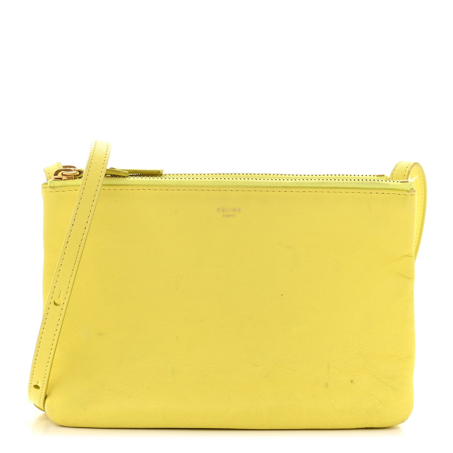 Lambskin Small Trio Crossbody Bag Citron