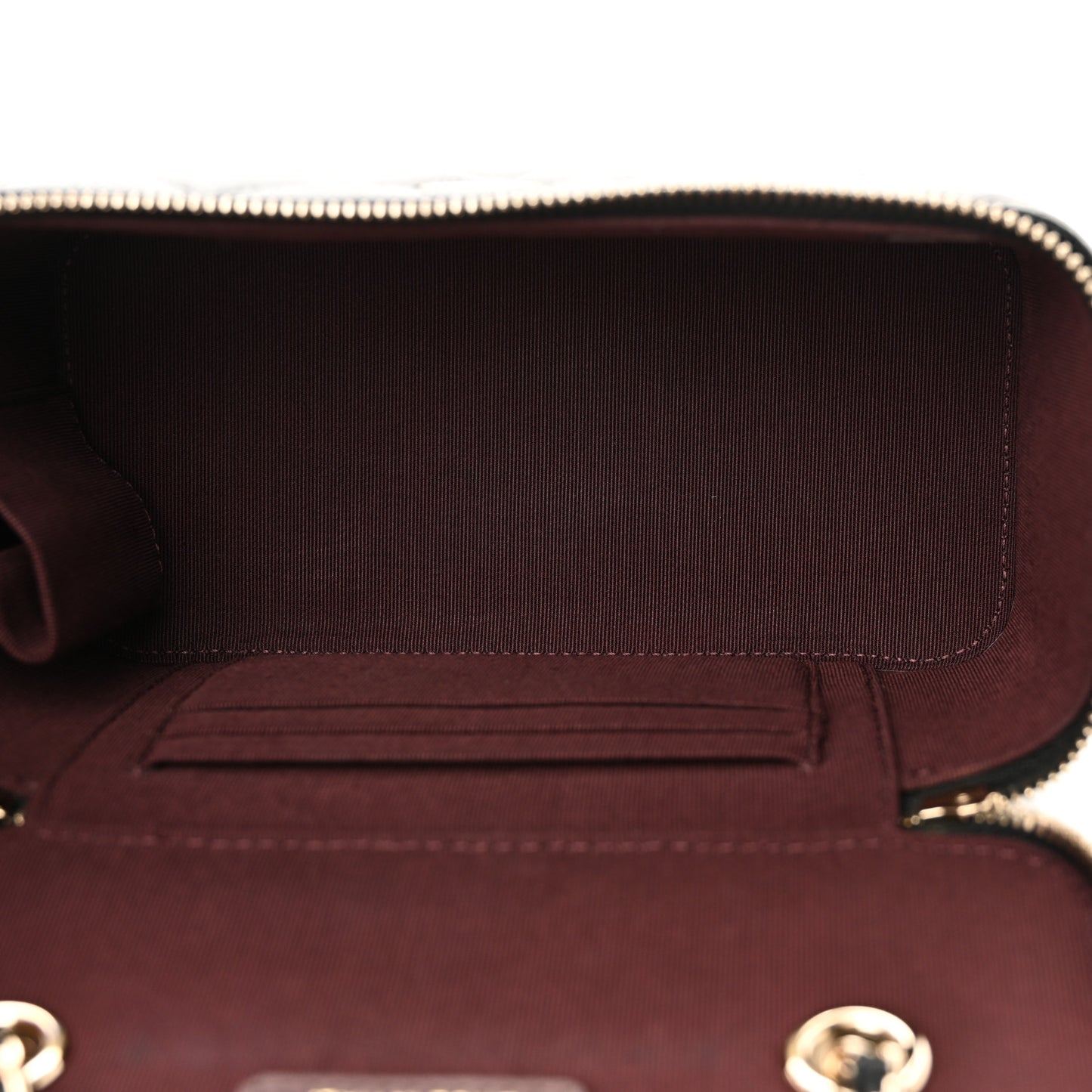 Caviar Quilted Small Vanity Case With Chain Black