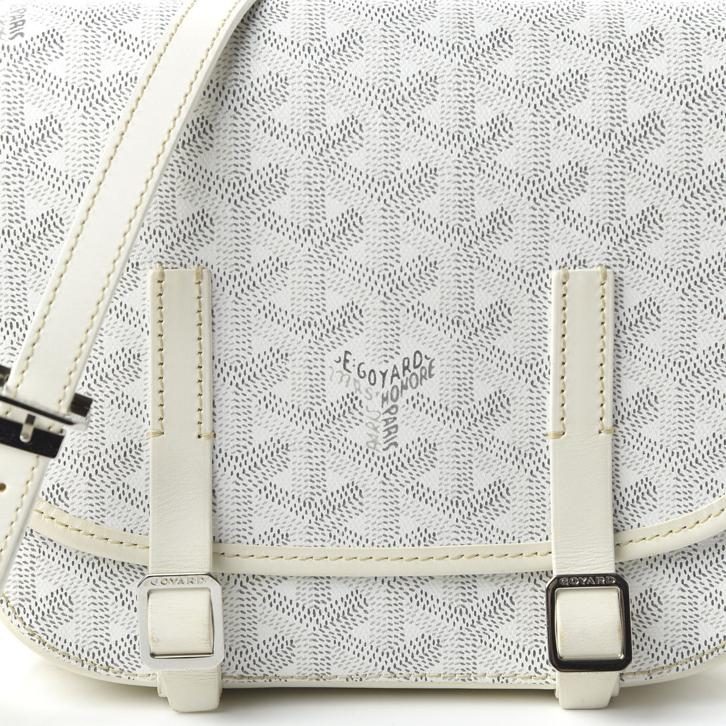 Goyardine Belvedere PM Messenger Bag White