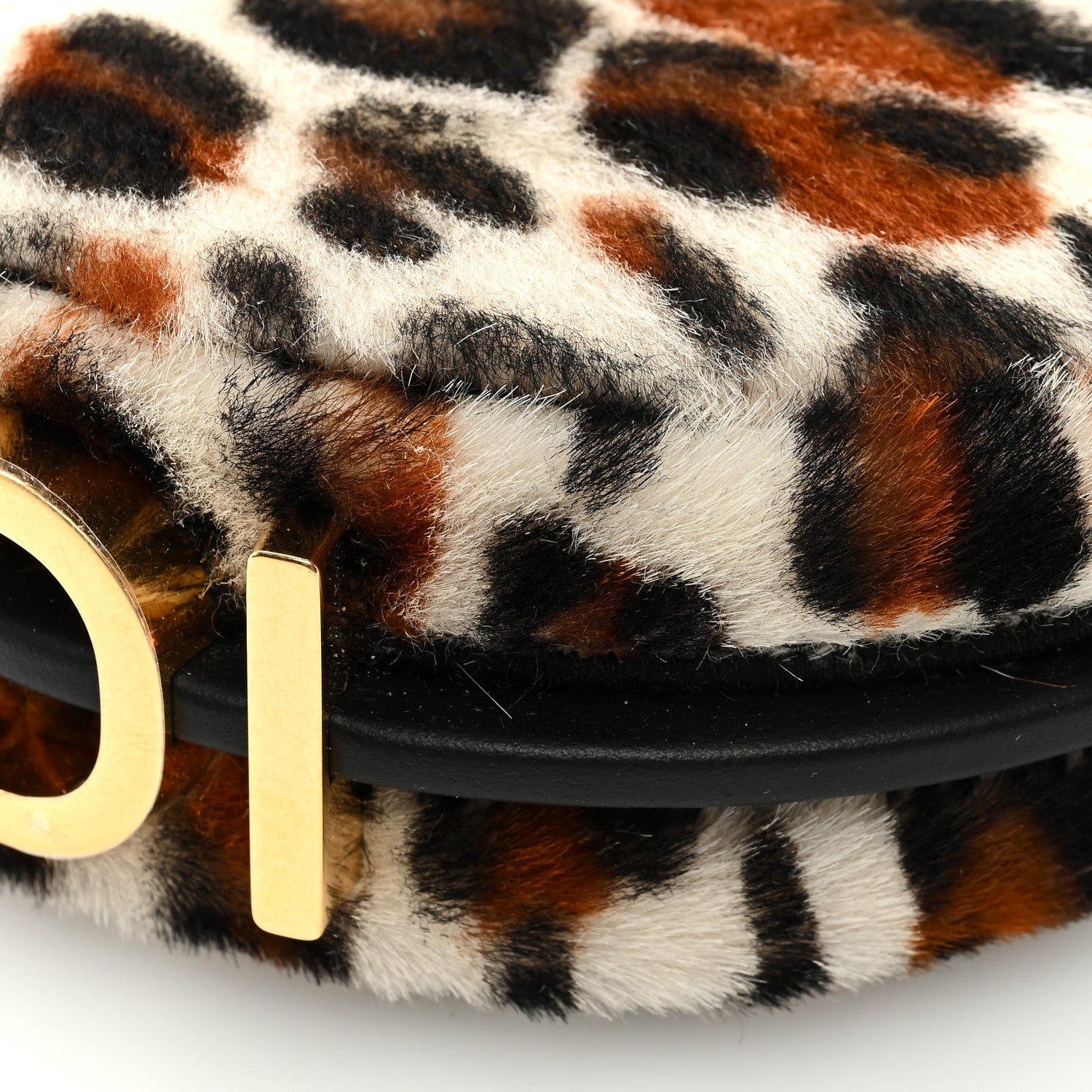 Fendi Sheepskin Vitello Grace Pony Hair Ocelot Nano Fendigraphy Hobo Charm Multicolor Black 9 of 9