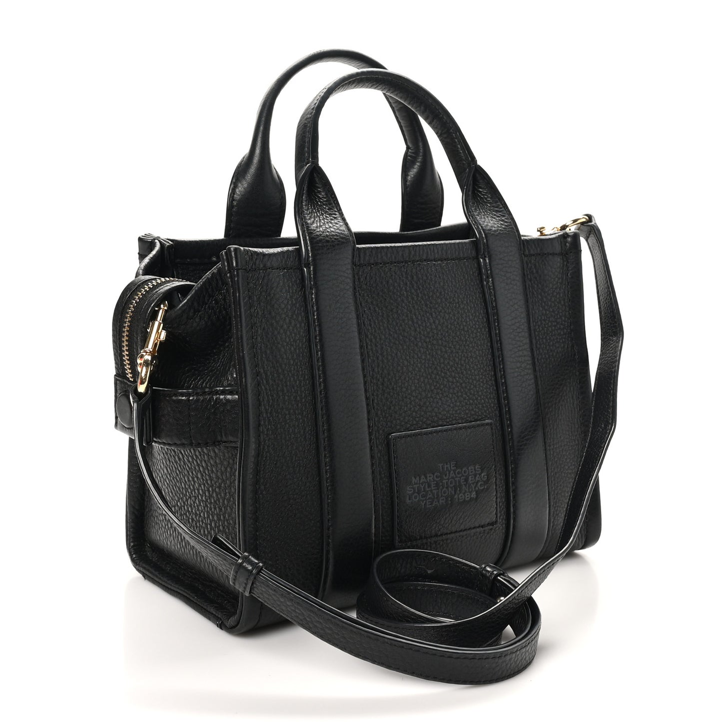 Grained Calfskin Small The Tote Bag Black