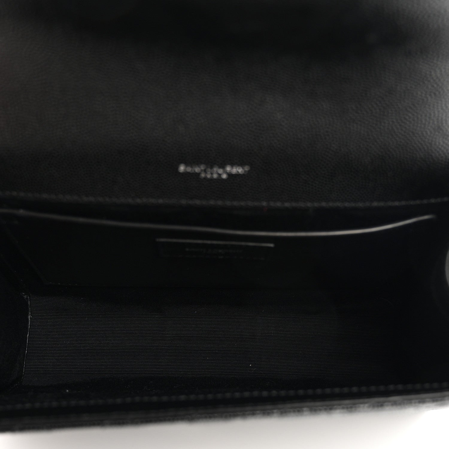 Saint Laurent Grain De Poudre Textured Mixed Matelasse Triquilt Medium Monogram Satchel Black 5 of 11