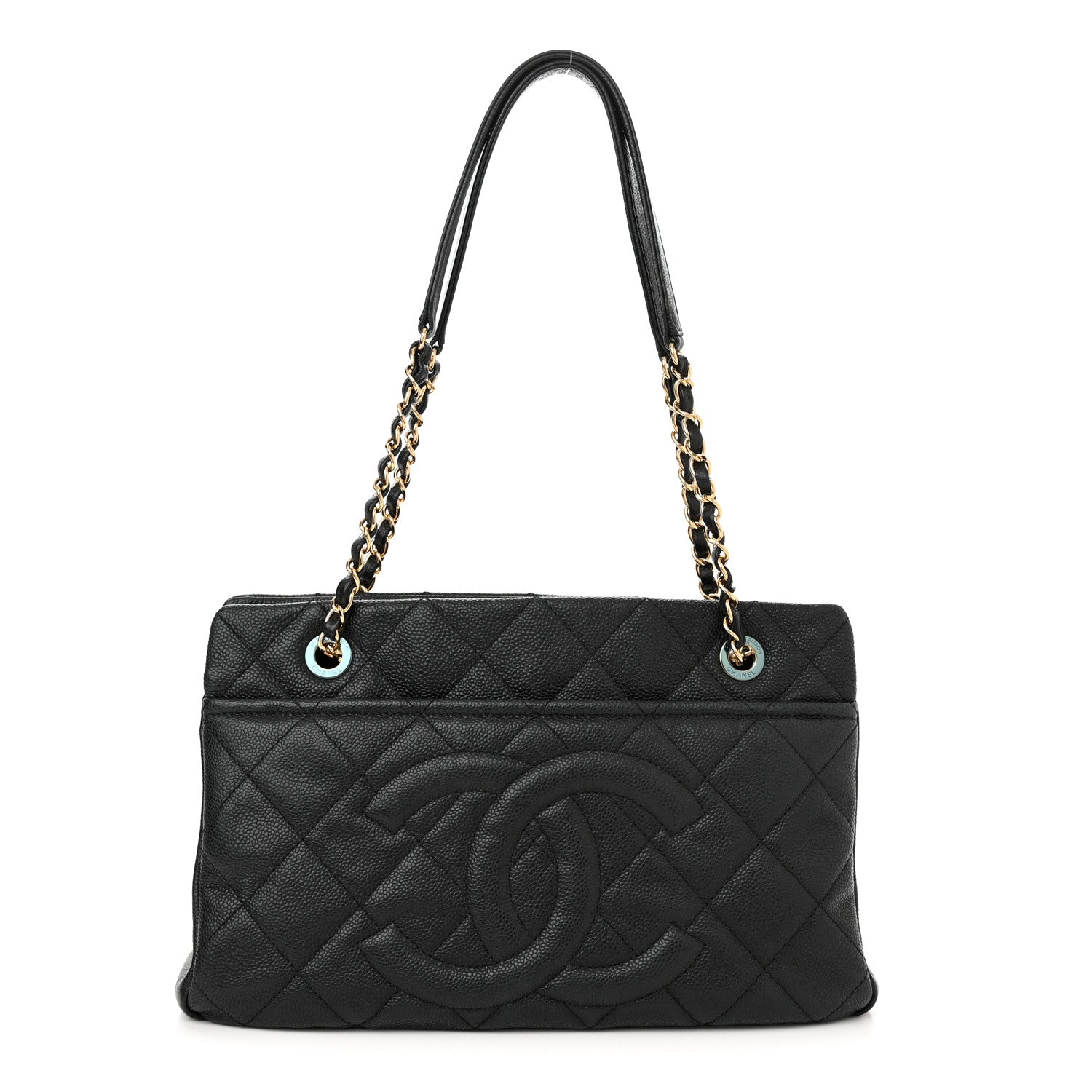 Chanel Caviar Quilted CC Timeless Soft Tote Black 1 of 9