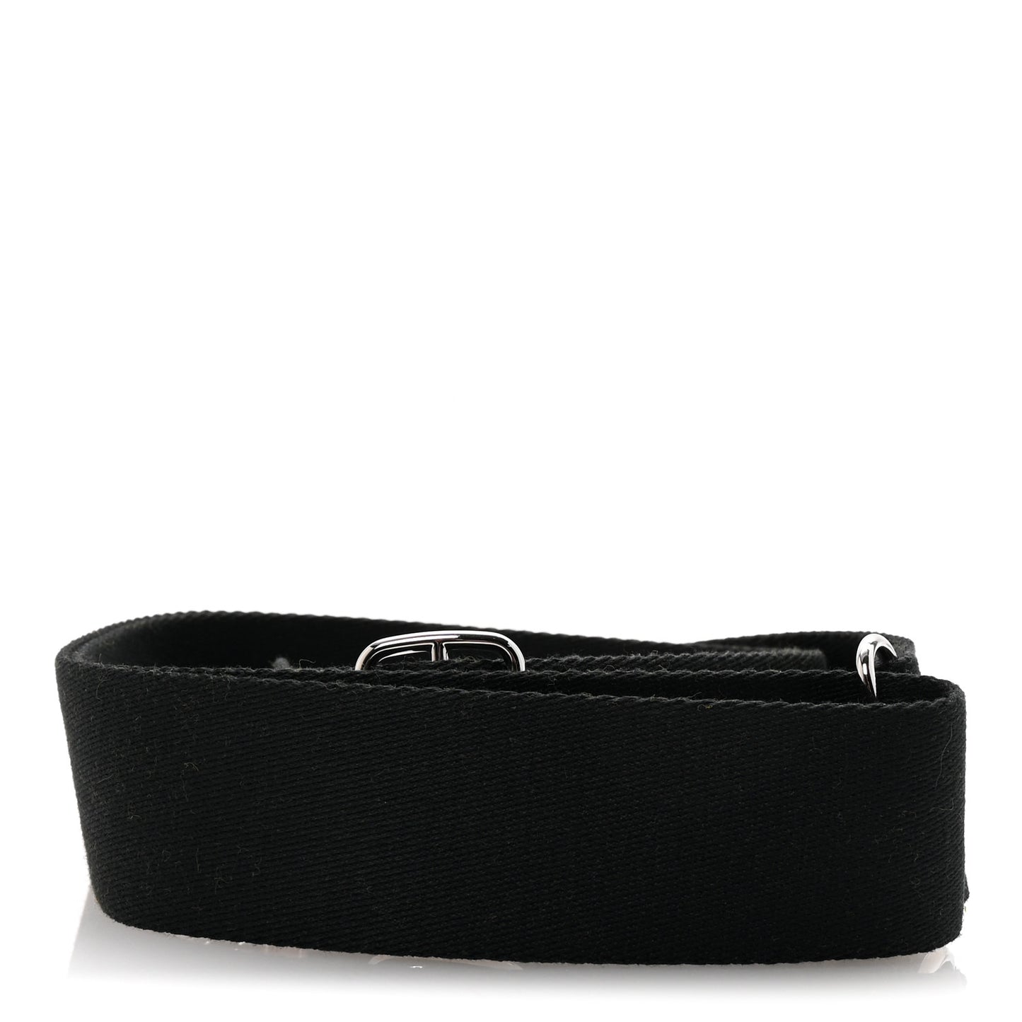 Canvas Calfskin Adjustable Shoulder Strap Black Gold