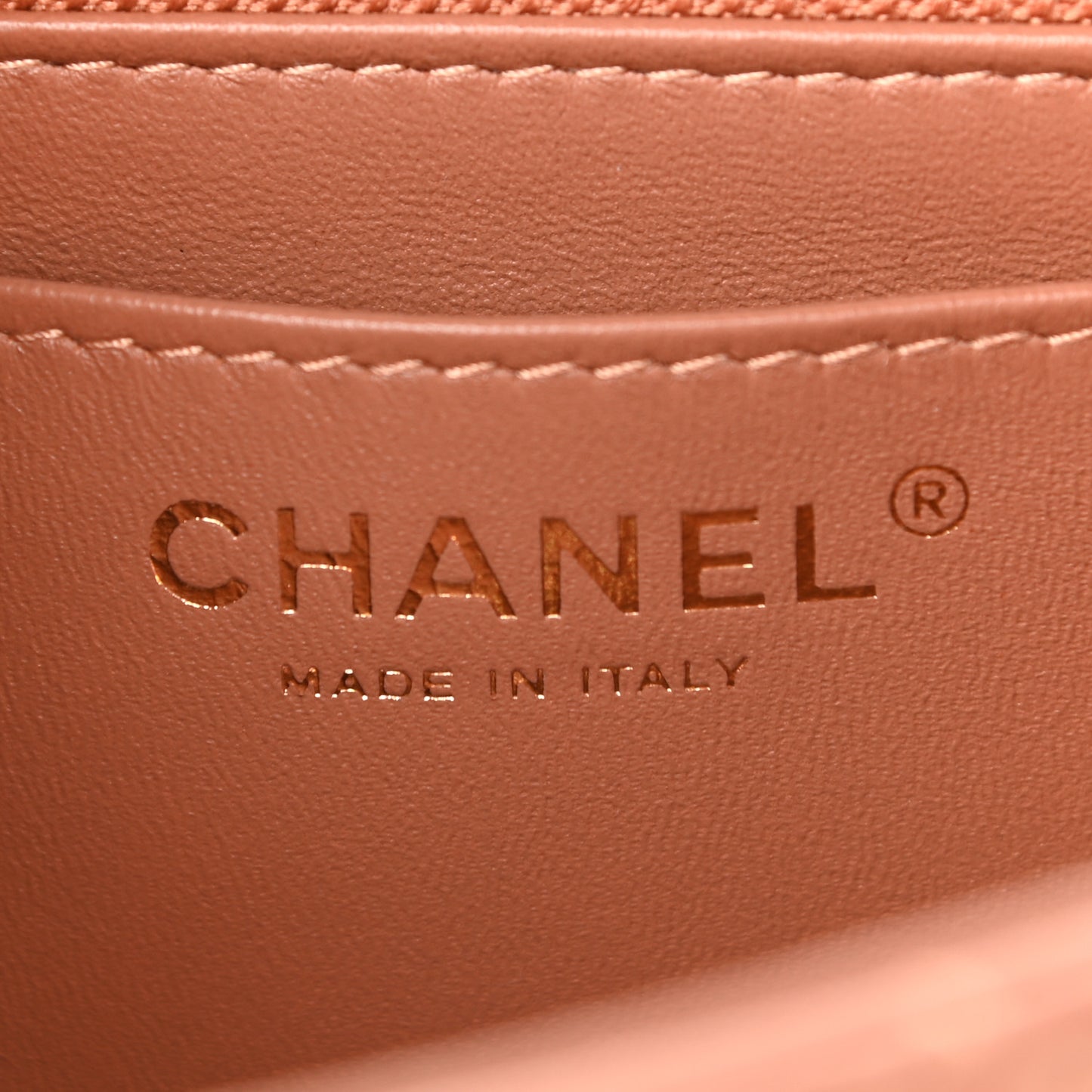 Lambskin Quilted Mini Rectangular Flap Brown