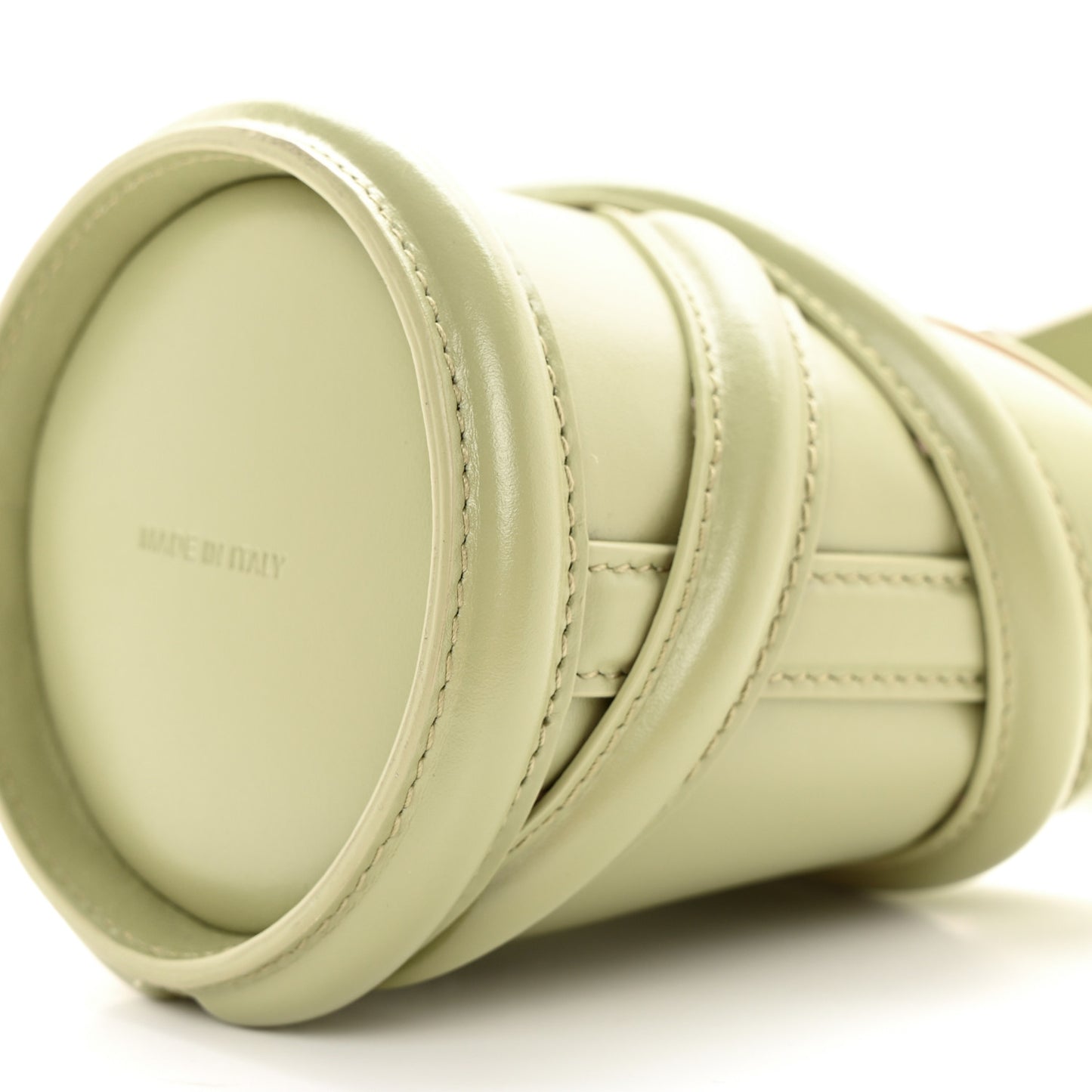 Calfskin Mini Curve Bucket Bag Sage