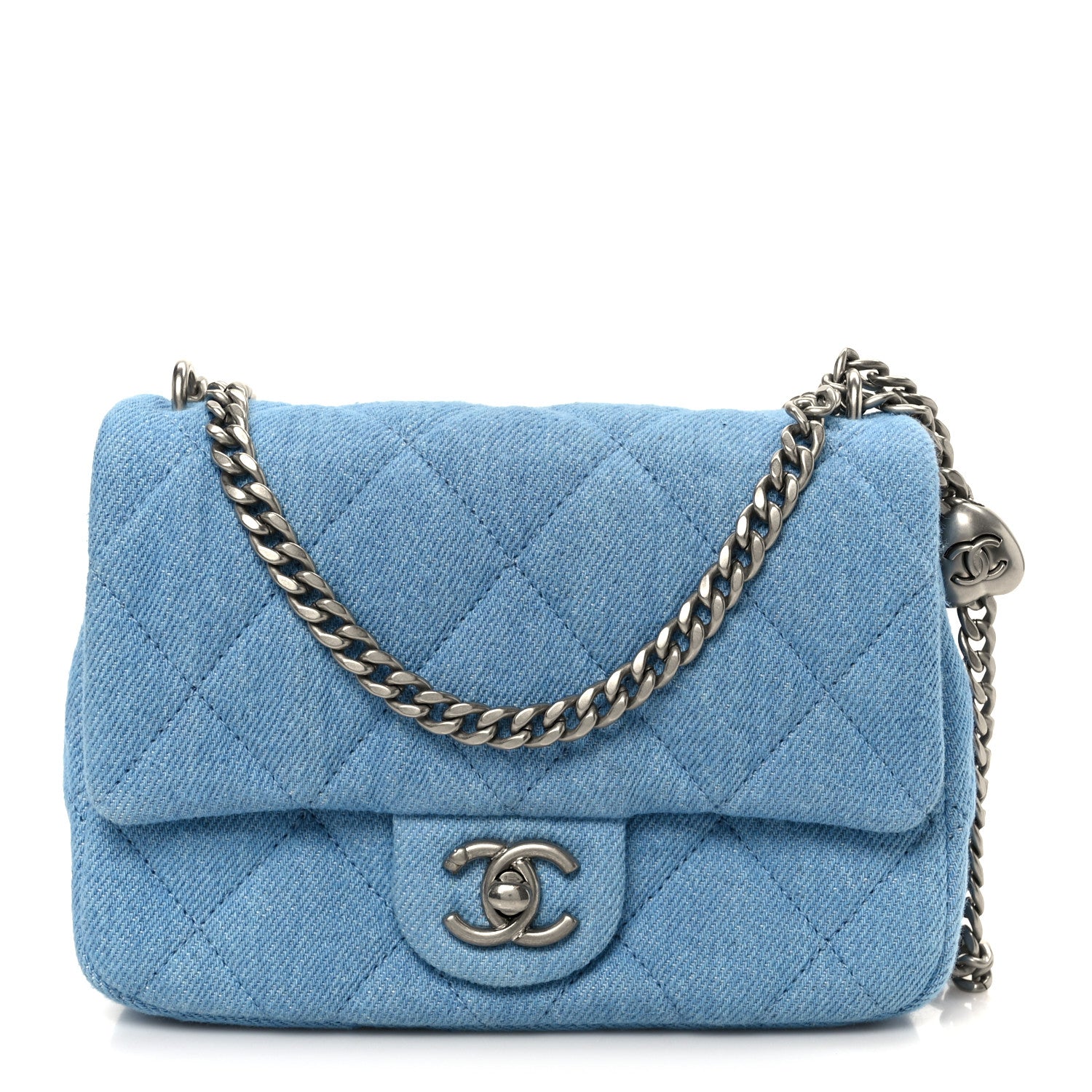 Chanel Denim Quilted Sweetheart Mini Flap Blue 1827002 – FASHIONPHILE