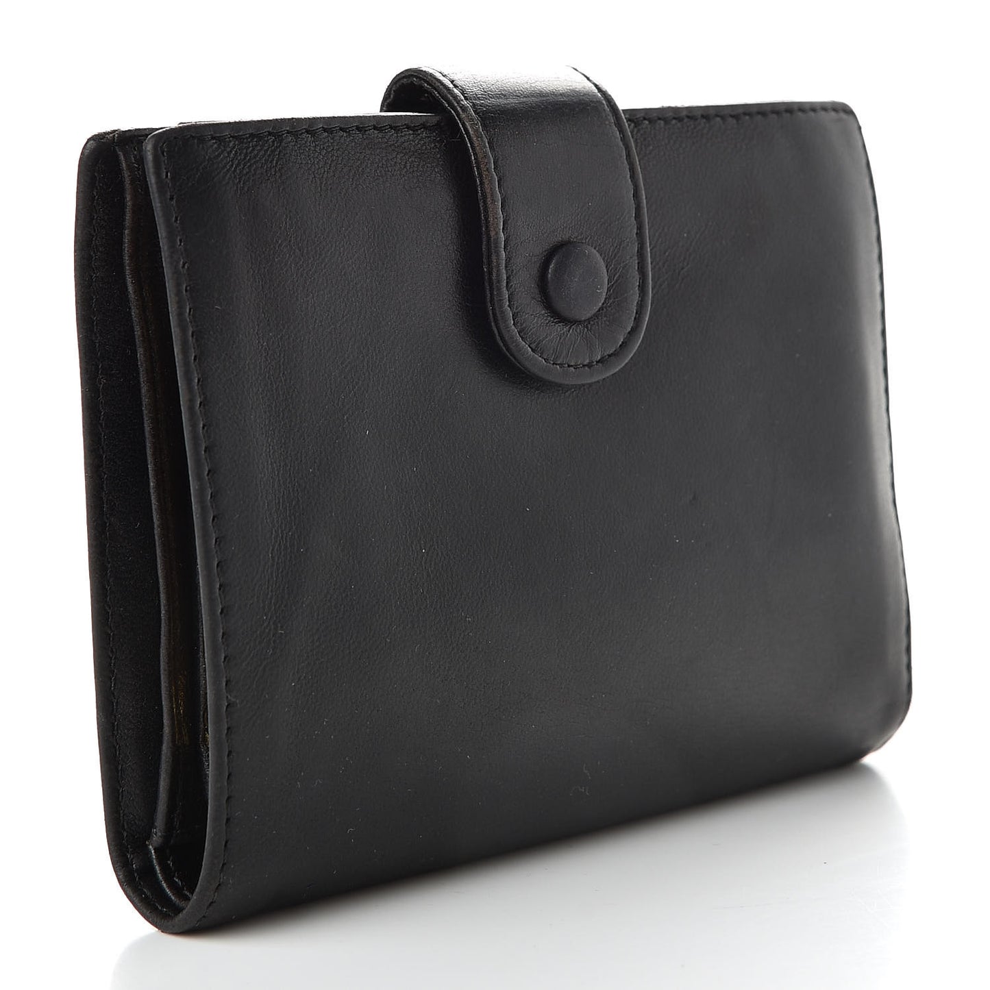 Lambskin Timeless CC Compact French Wallet Black