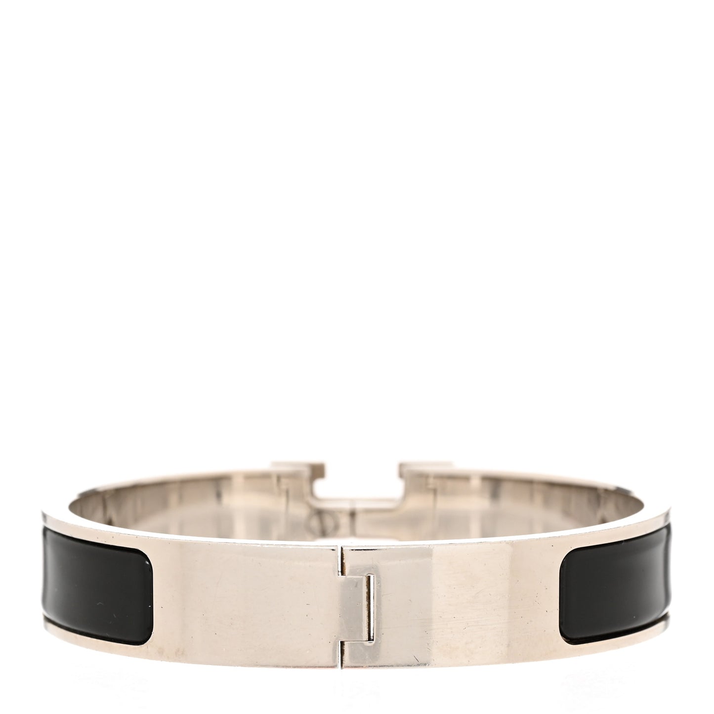 Enamel Narrow Clic Clac H Bracelet PM Black