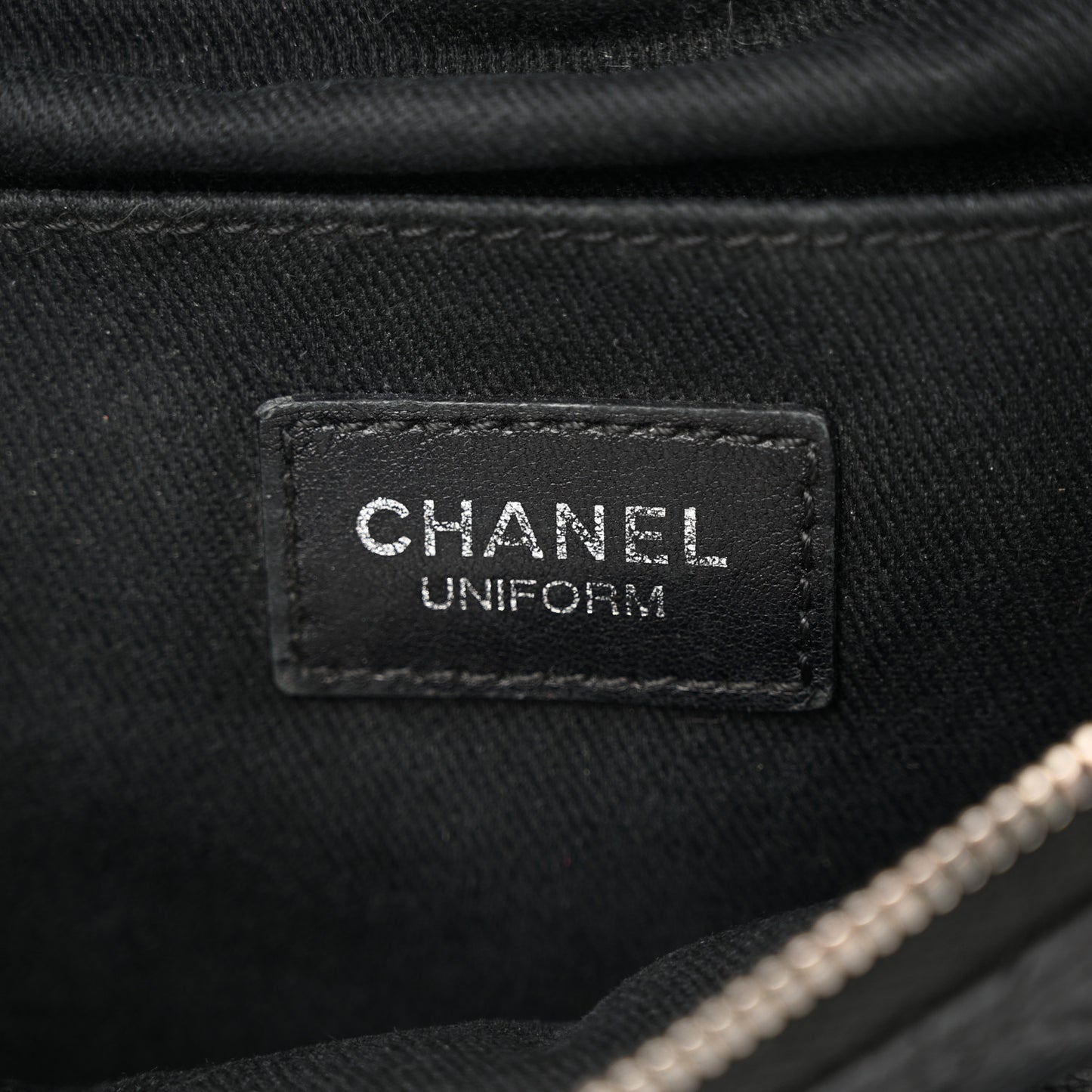 Grained Calfskin Quilted Waist Belt Bag Black