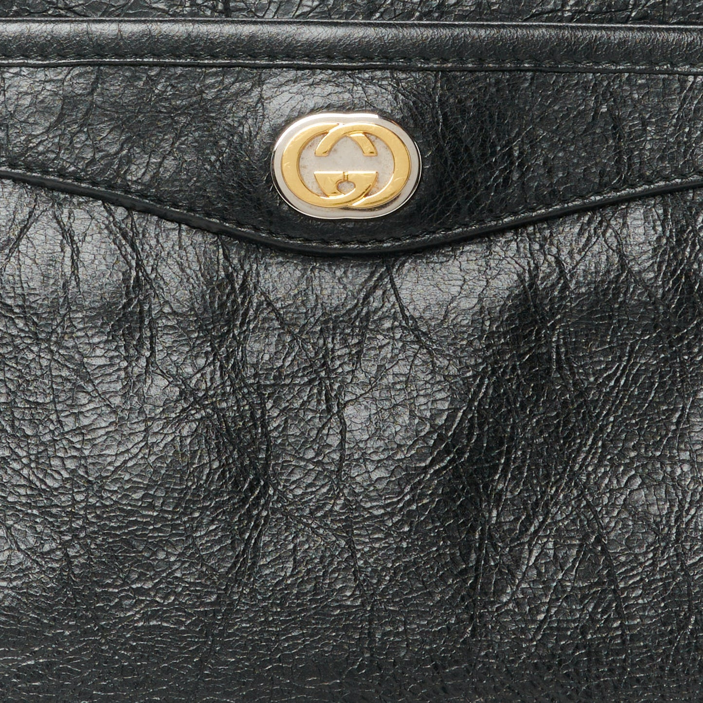 Fluffy Calfskin Morpheus Zip Pouch Black