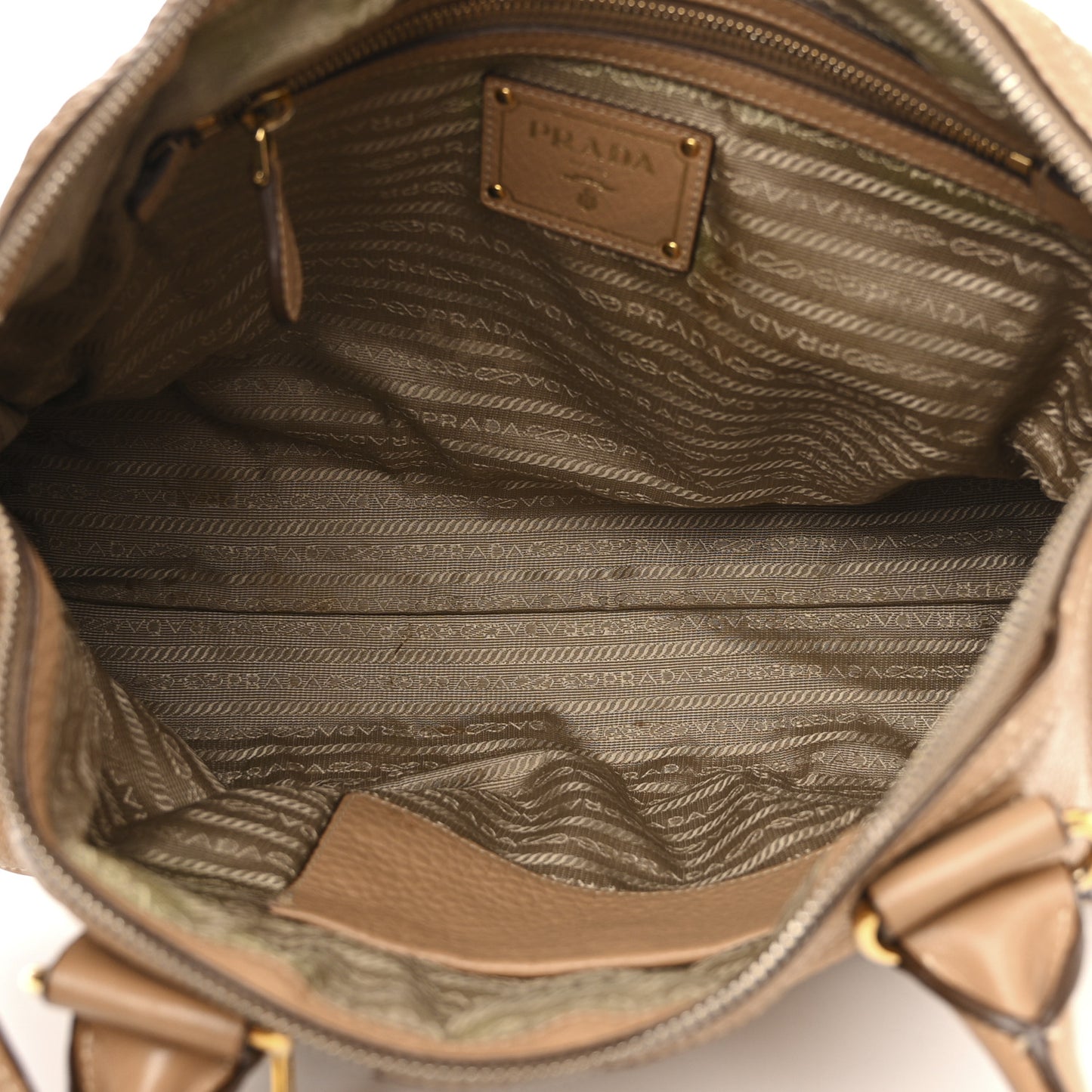 Vitello Daino Shopping Satchel Caramel