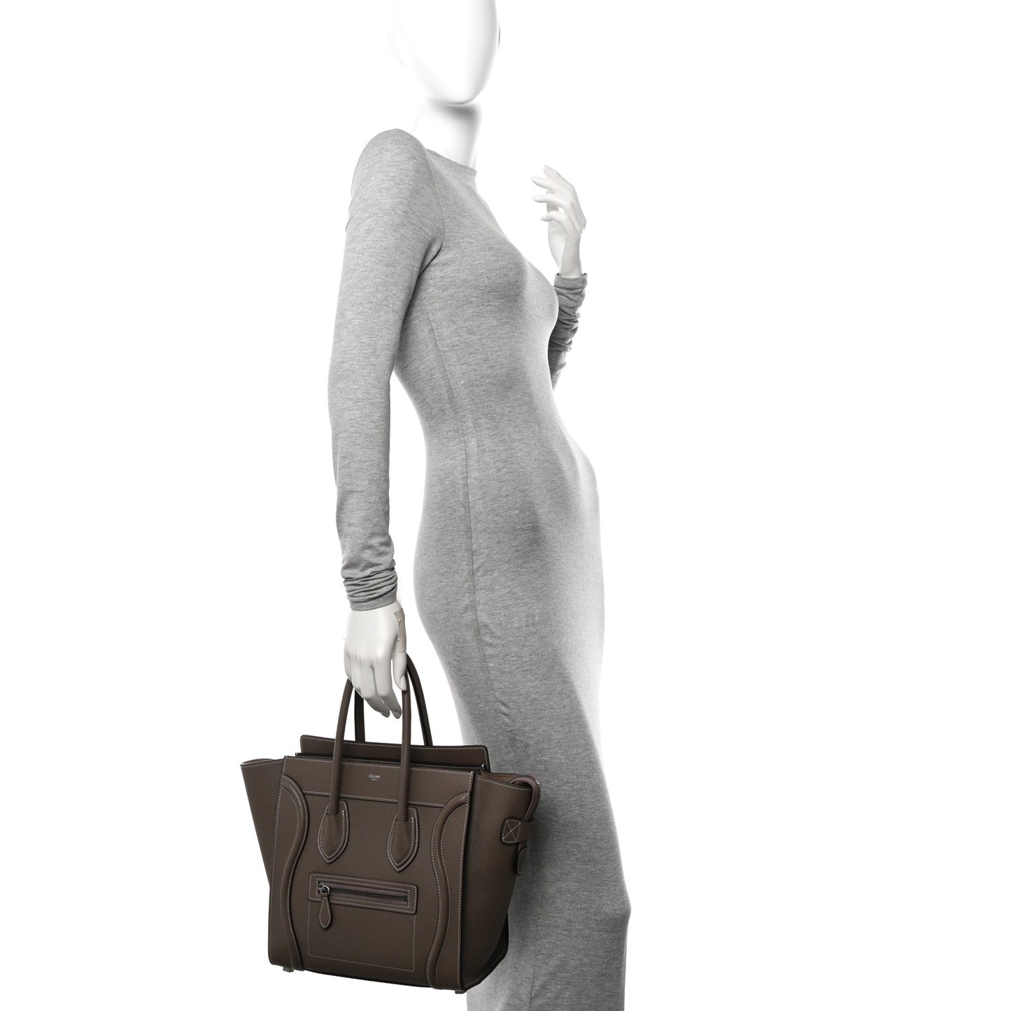 Drummed Calfskin Micro Luggage Souris